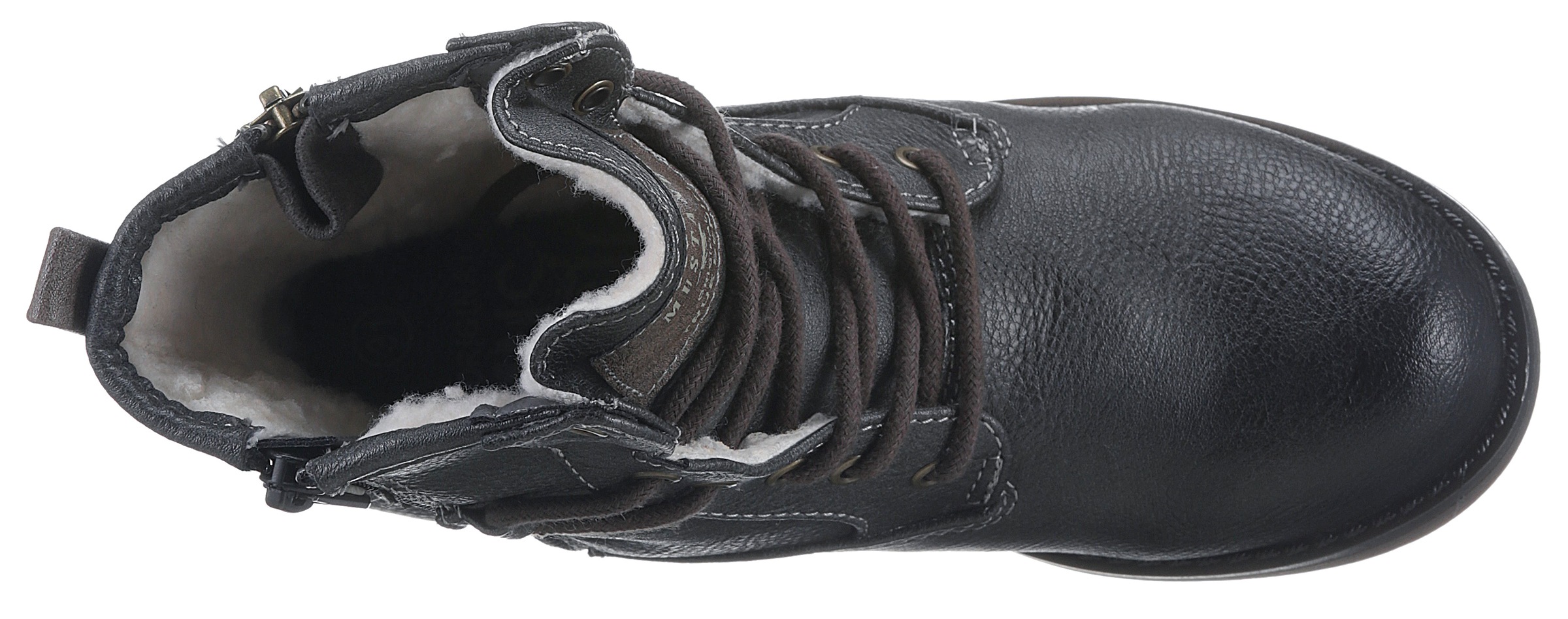 Mustang Shoes Winterboots, Schnürboots, Stiefelette, Blockabsatz, mit Reißverschluss