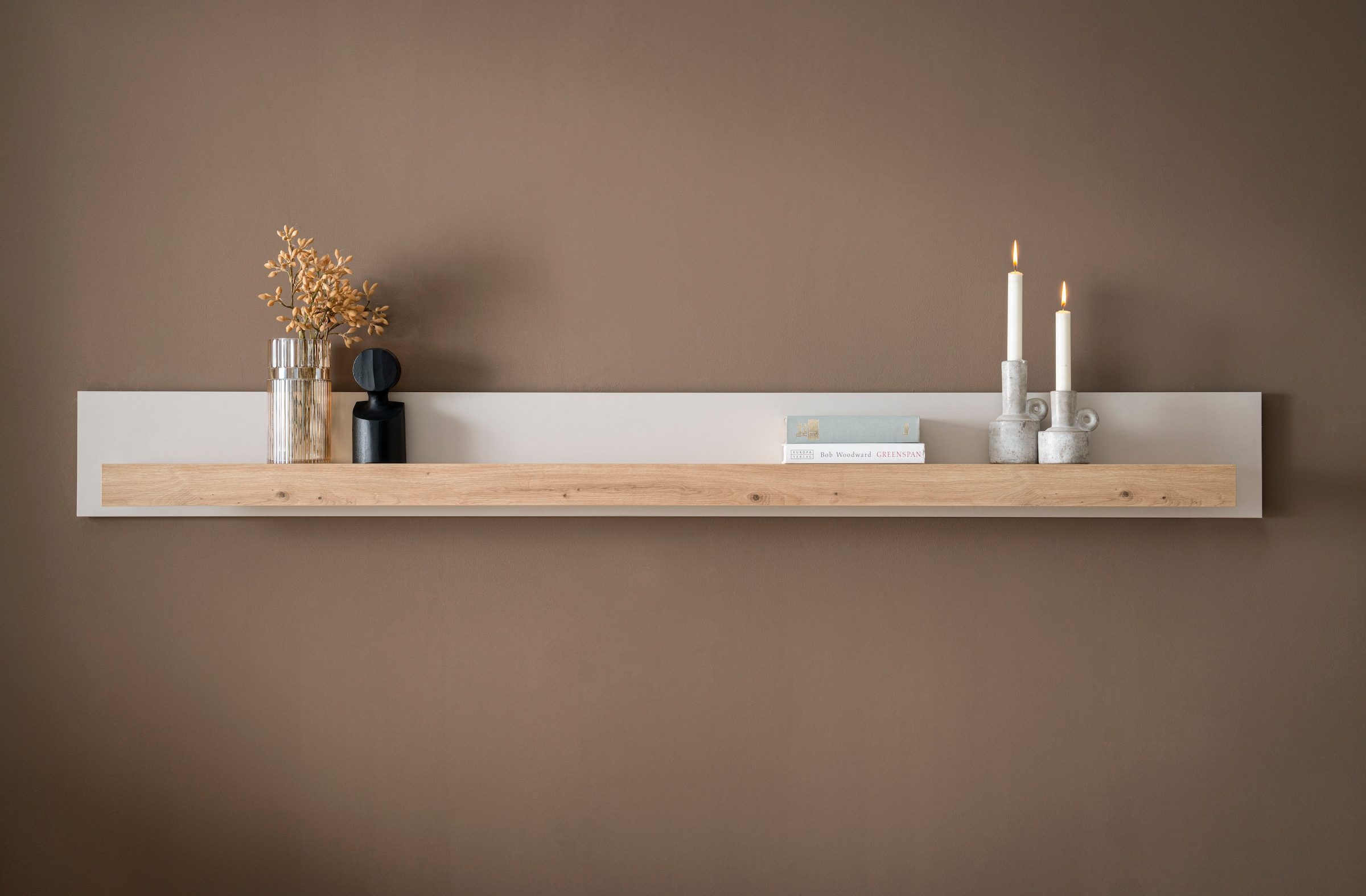 Home affaire Wandboard »Sonora, modernes Wandregal, Wandhalter mit Ablagefläche, 189 cm breit« vielseitig einsetzbares Hängeregal, in zwei Größen verfügbar