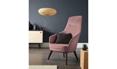 andas Stuhl »Rina«, Samtoptik, mit Füßen aus massiver Esche, natur-oder walnussfarben... kaufen