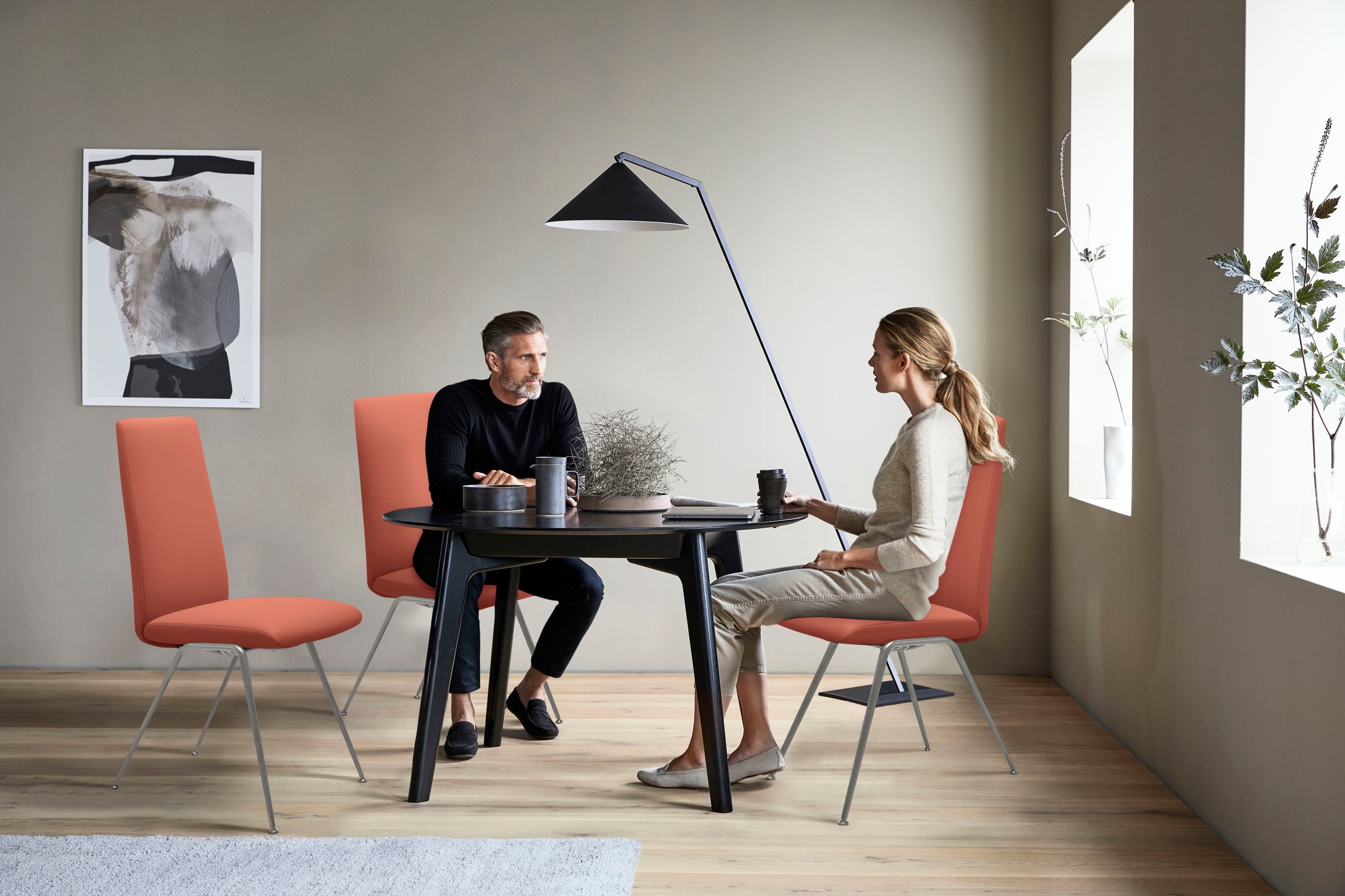 Stressless® Polsterstuhl »Laurel«, Leder PALOMA, High Back, Größe M, mit Beinen aus Stahl in Chrom matt