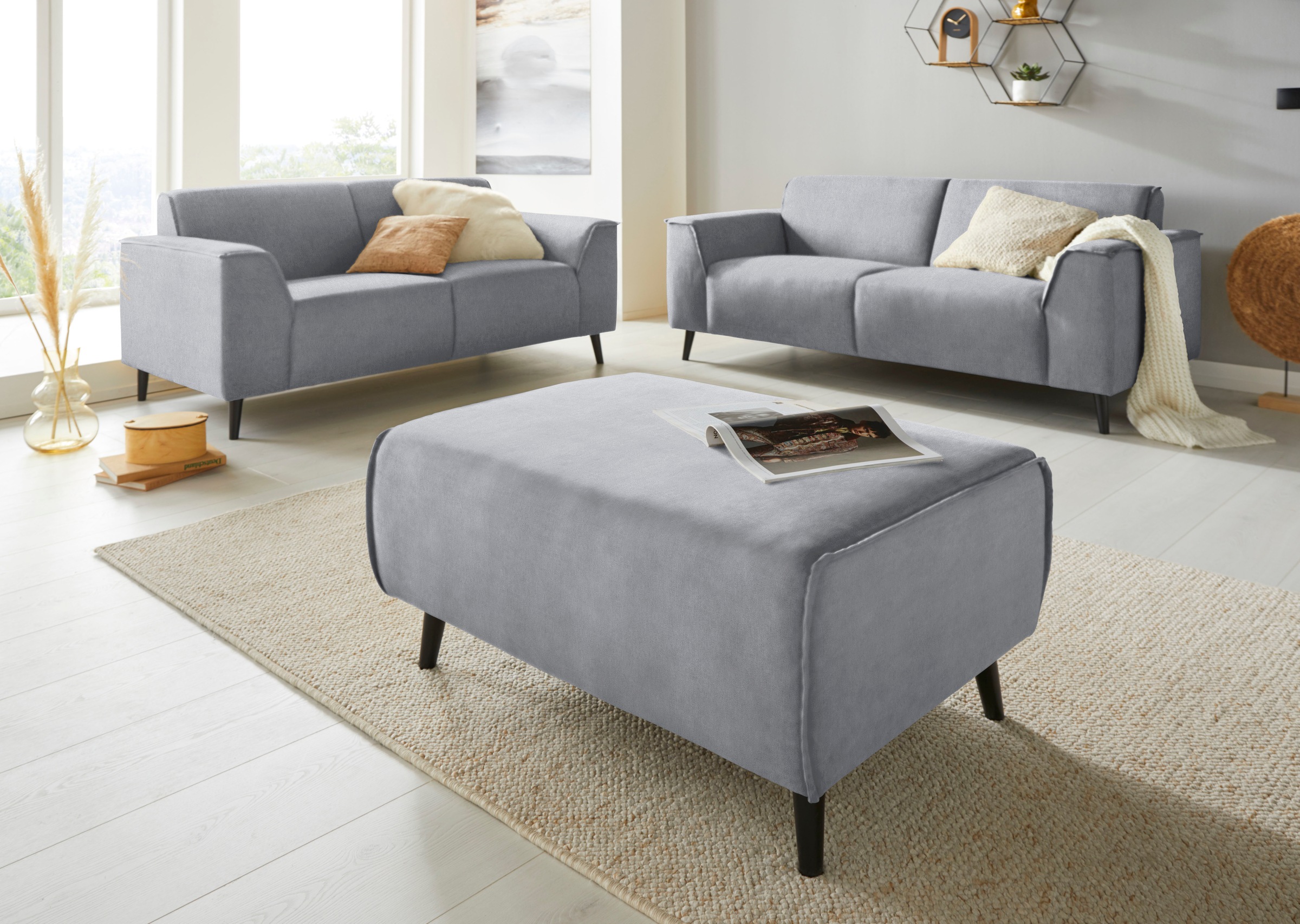 DOMO collection Hocker »Amora« mit Federkern günstig online kaufen