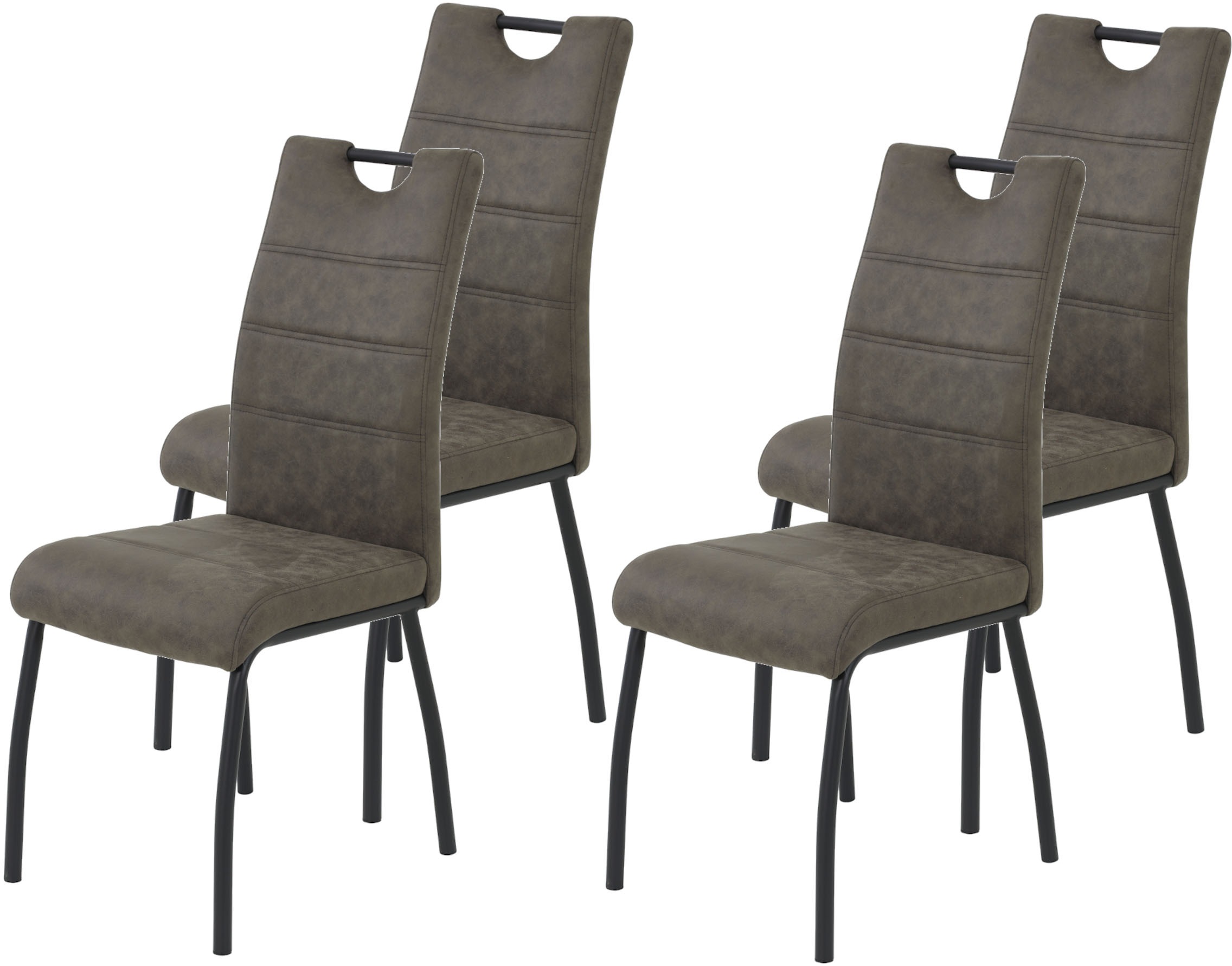 HELA 4-Fußstuhl »PETRA«, (Set), 4 St., Vierfußstuhl; Vintage Optik; mit Gri günstig online kaufen