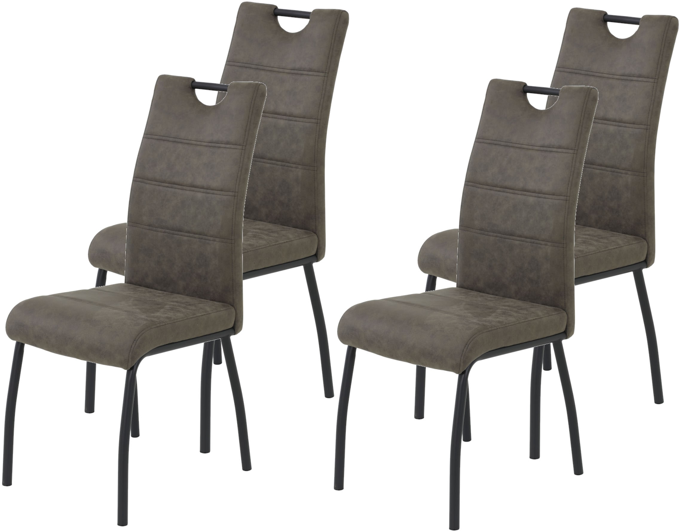 HELA 4-Fußstuhl »PETRA« (Set) 4 Stk.Vierfußstuhl; Vintage Optik; mit Griff; günstig online kaufen