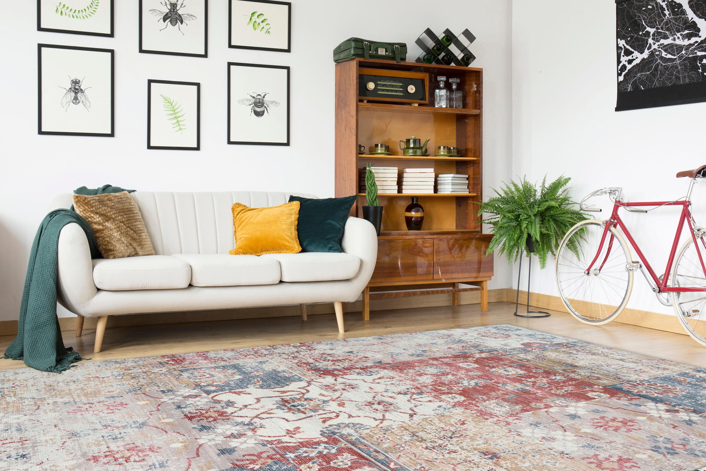 Arte Espina Teppich »Indiana 500«, rechteckig, 10 mm Höhe, Vintage Optik, Wohnzimmer
