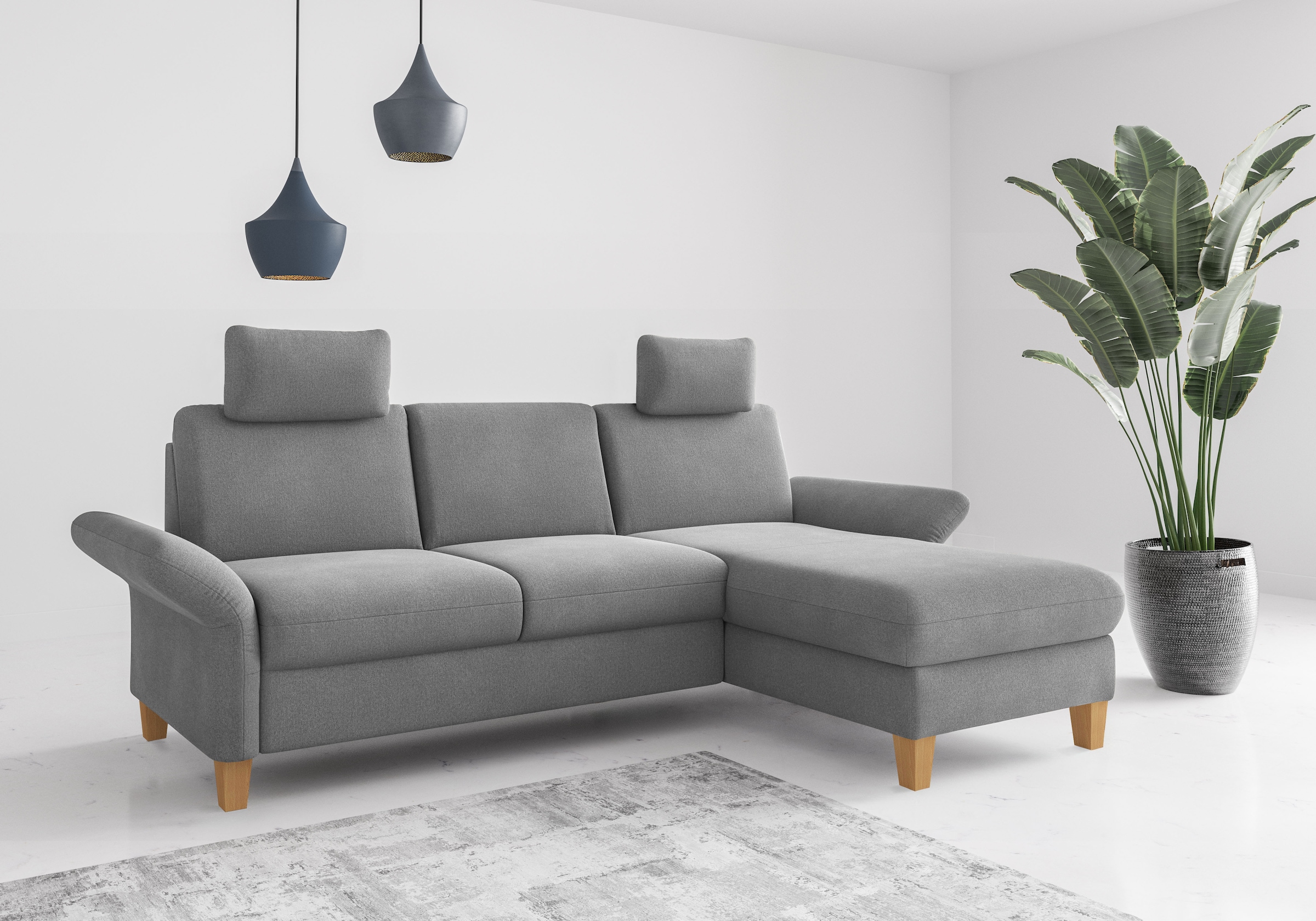 Home affaire Ecksofa »Rochelle«, wahlweise mit Armlverstellung, Klappbett m günstig online kaufen