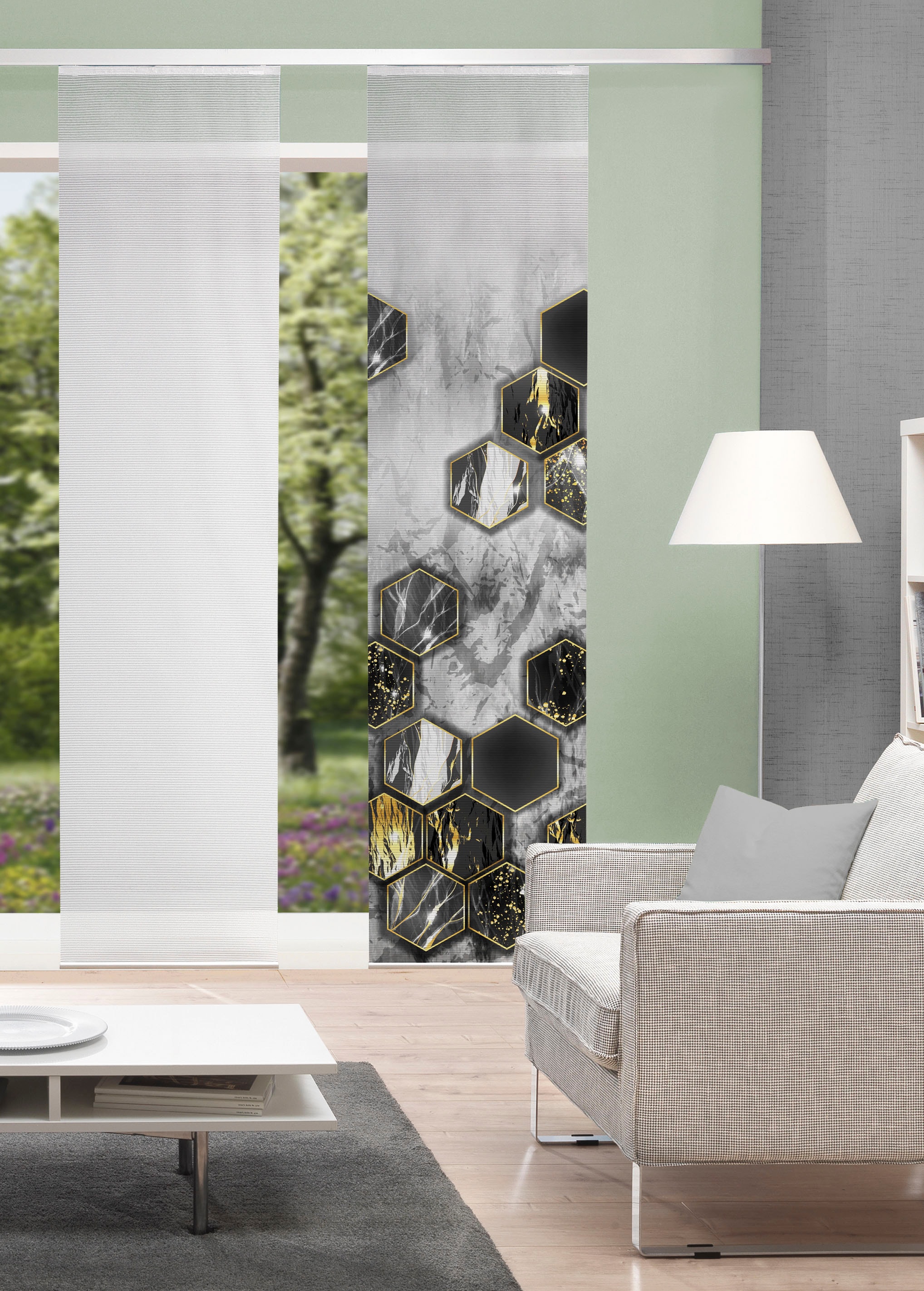 Vision S Schiebegardine »LAYON« Paneelwagen 1 Stk. tlg. Schiebevorhang digi günstig online kaufen