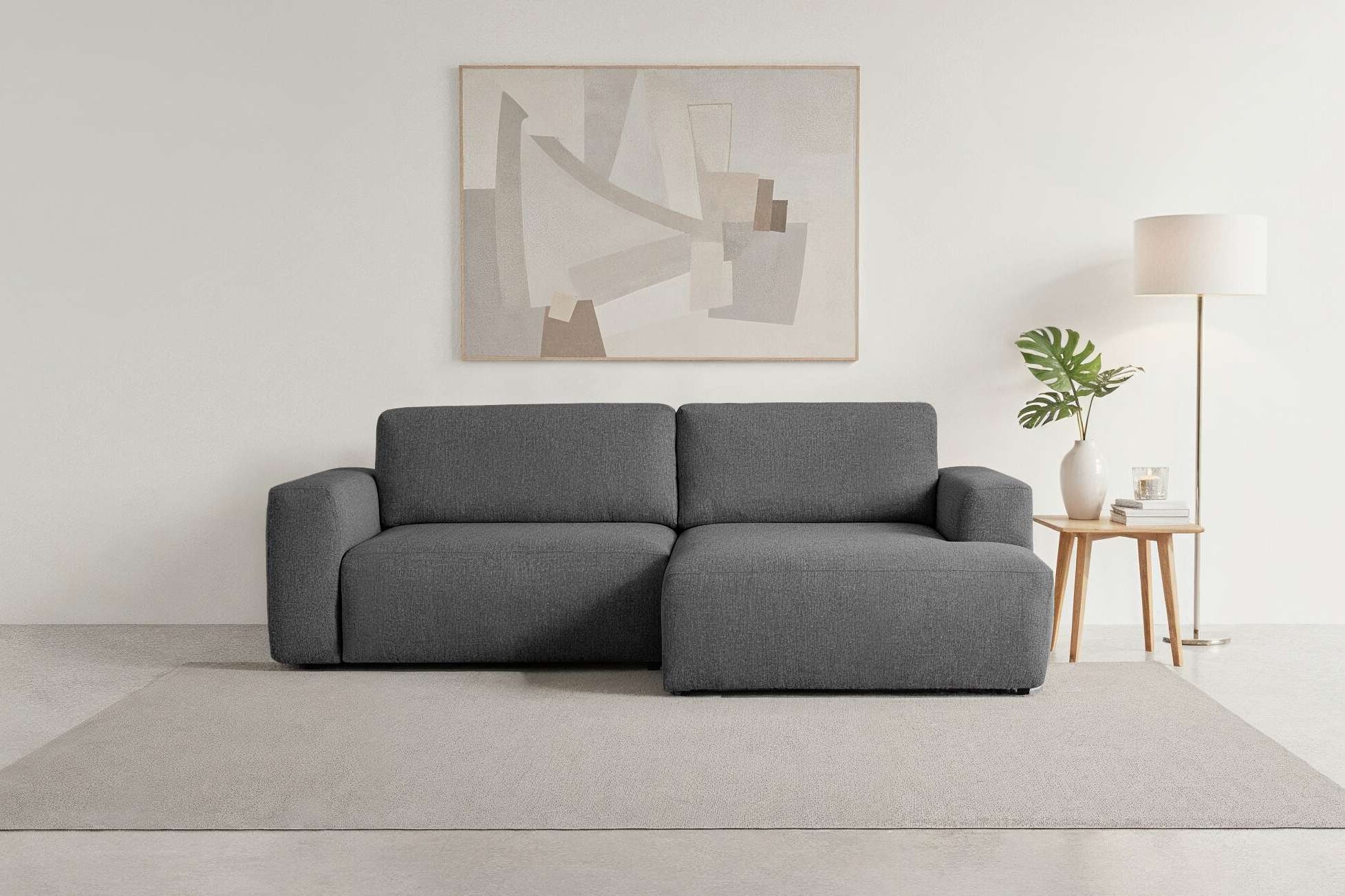 andas Schlafsofa »Noord Schlafecksofa, Breite 250 cm« Cord, Struktur, Webst günstig online kaufen