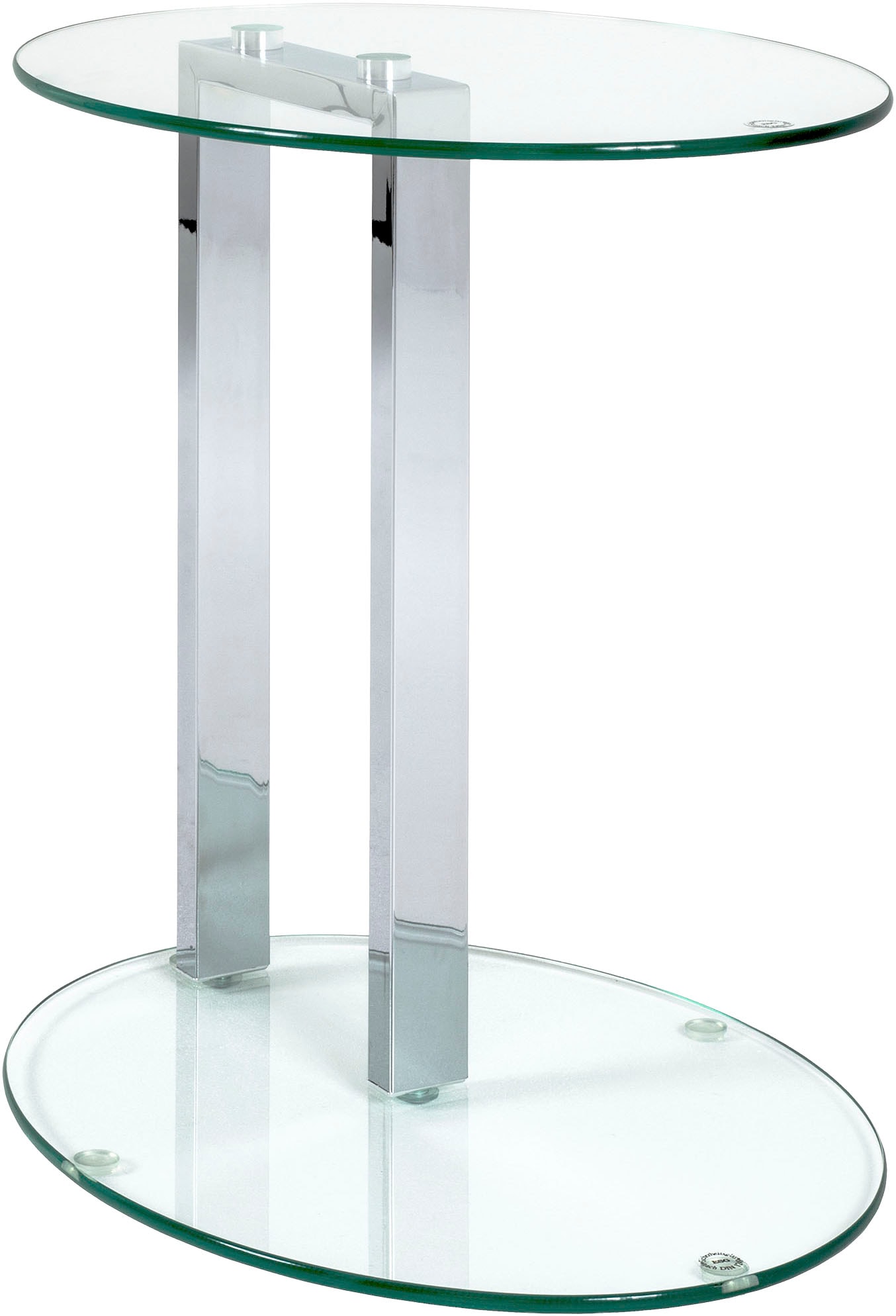 HAKU Beistelltisch »Sofatisch, Wohnzimmertisch« 1 Stk. tlg. oval - aus Metall Silber B/T/H 45/35/50 cm