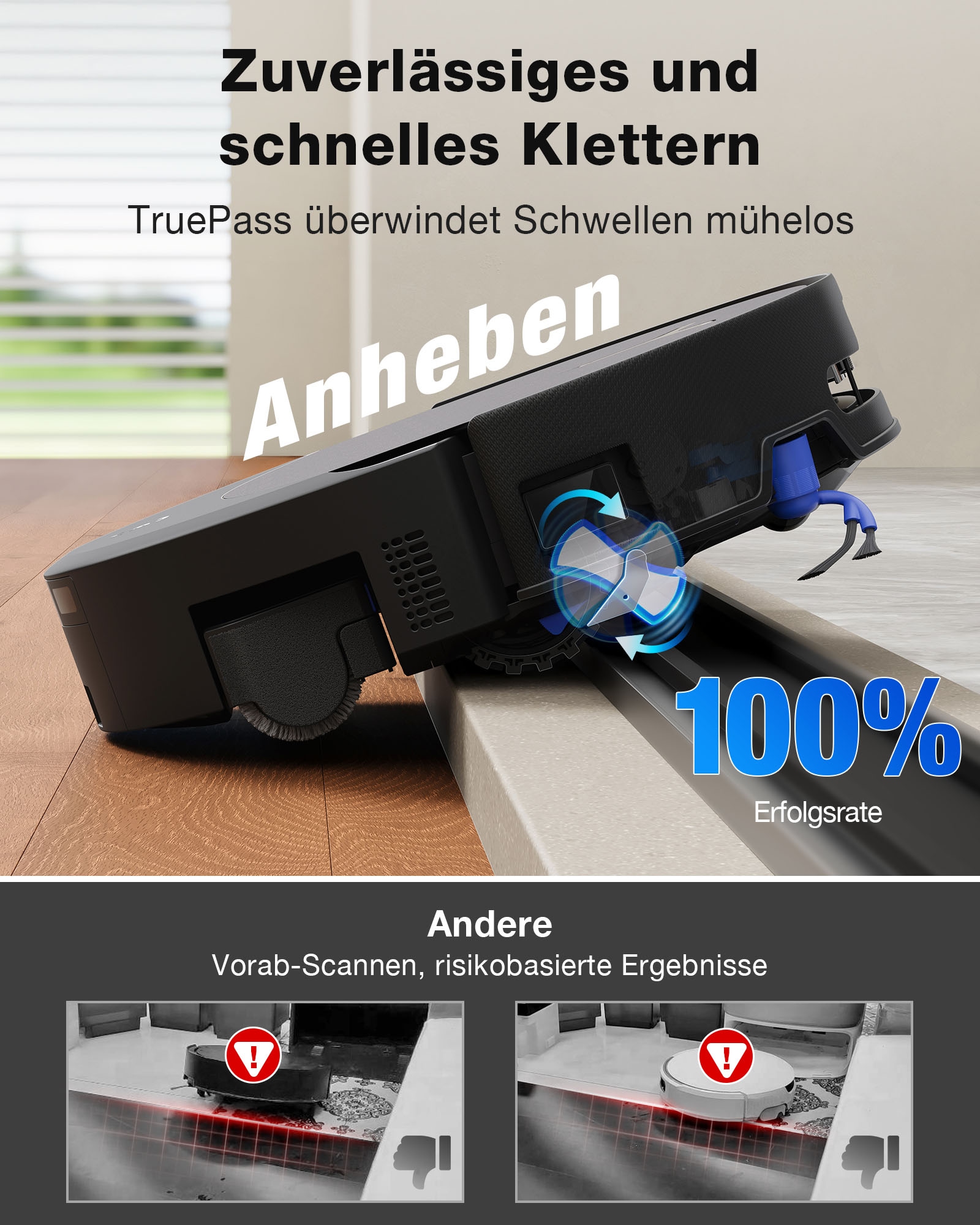 ECOVACS Nass-Trocken-Saugroboter »DEEBOT T90 PRO OMNI (Black)« Saug-und Wischroboter mit All-in-One Station und 30.000 Pa Saugkraft