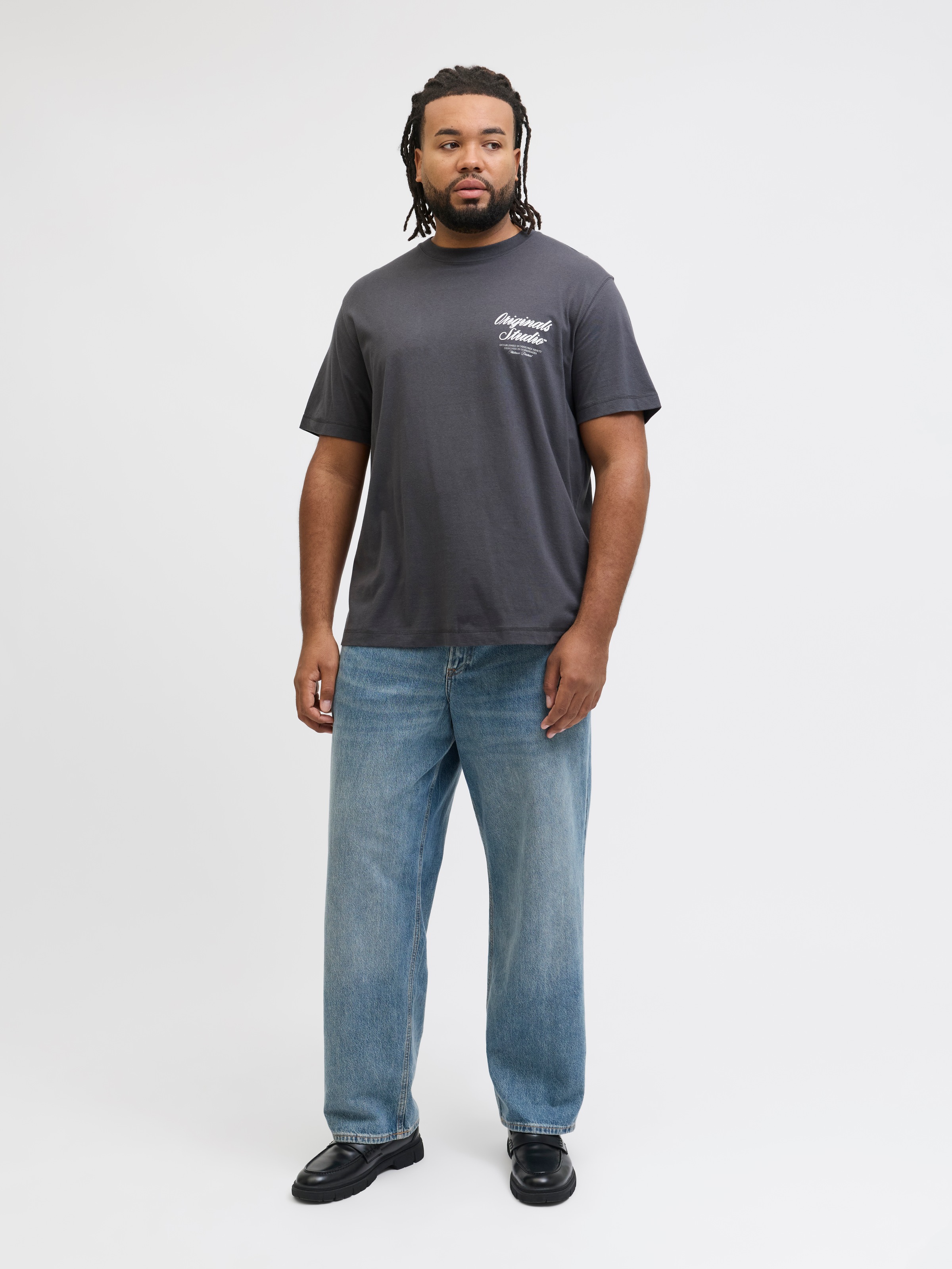 Jack & Jones PlusSize Kurzarmshirt »JORNORREBRO TYPO TEE SS CREW NECK  PLS« Baumwolle, regular fit
