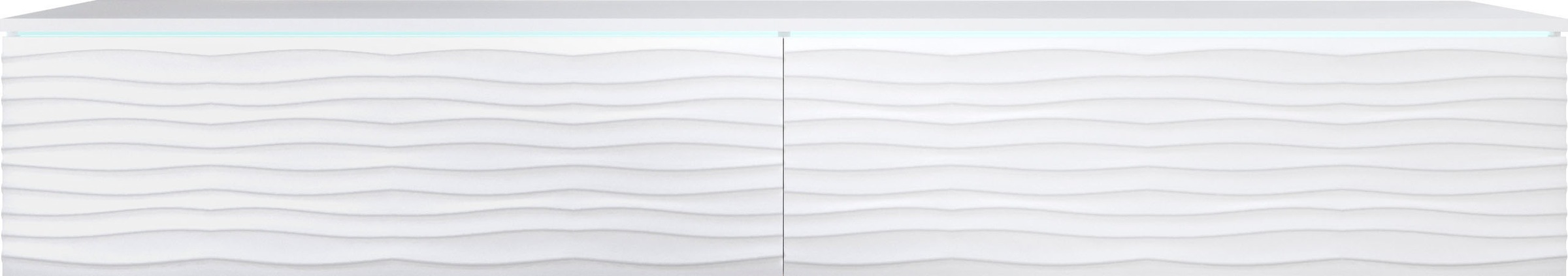 INOSIGN Lowboard »Vera, wahlweise mit oder ohne Beleuchtung«, gefräste MDF Front mit 3D Effekt, stehend und hängend montierbar