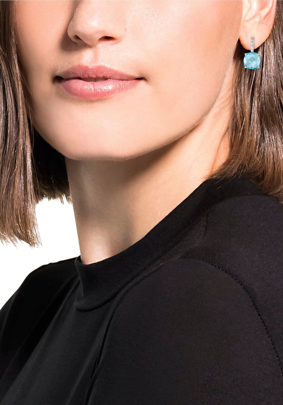 Amor Paar Ohrstecker »Blauer Solitär« mit Zirkonia (synth.)