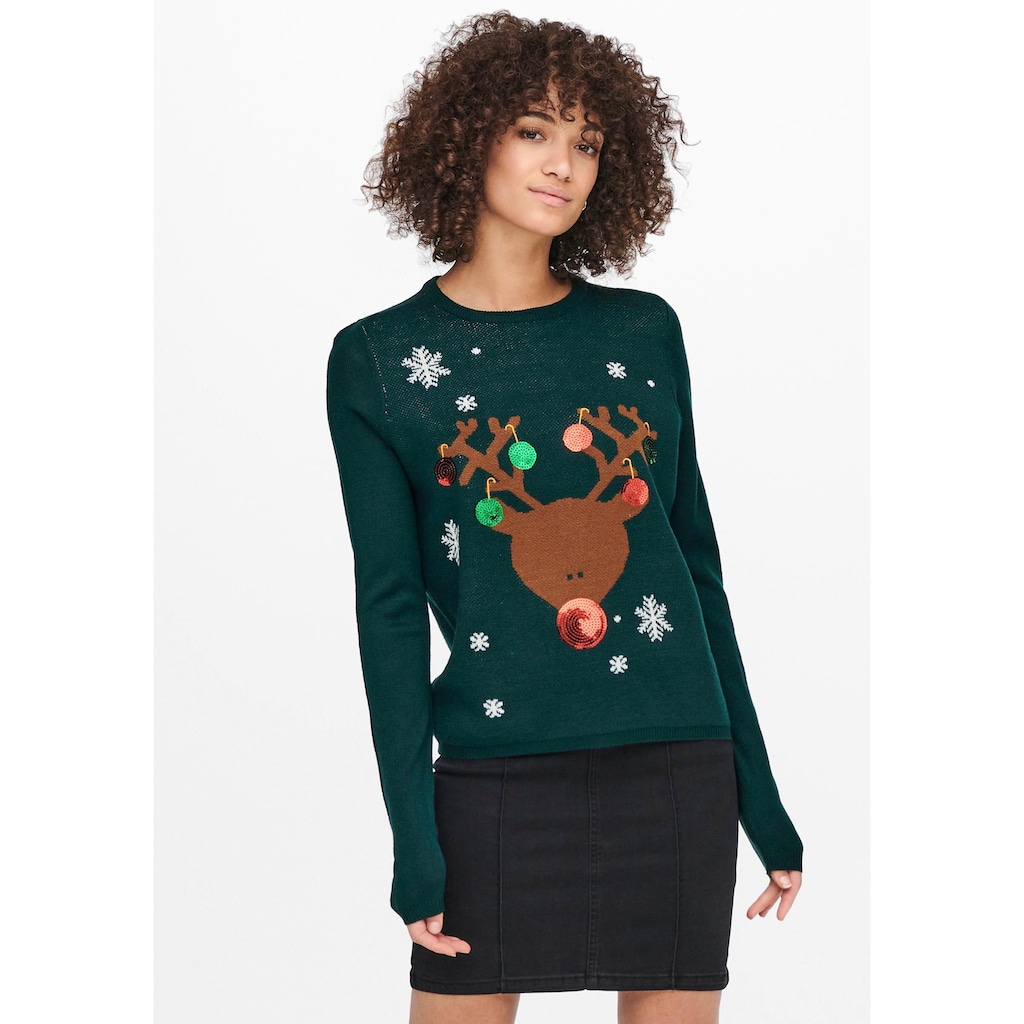 ONLY Weihnachtspullover »ONLXMAS EXCLUSIVE REINDEER PULLOVER KNT«