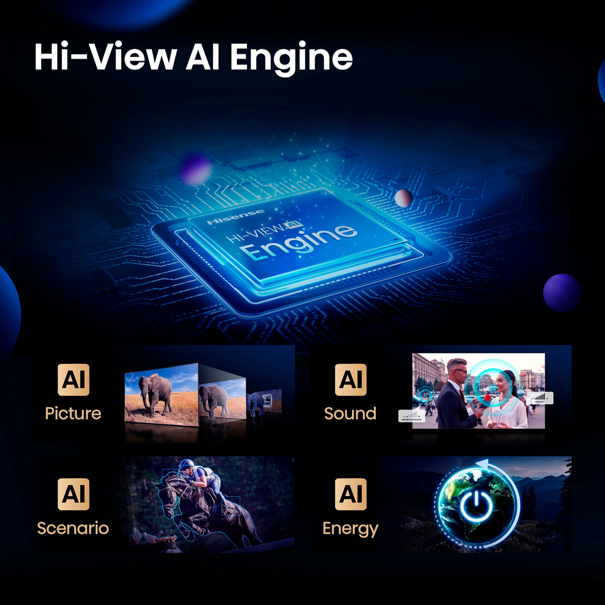 Hisense QLED Mini LED-Fernseher »50U7Q«, 4K Ultra HD, Smart-TV, 4K UHD Mini LED