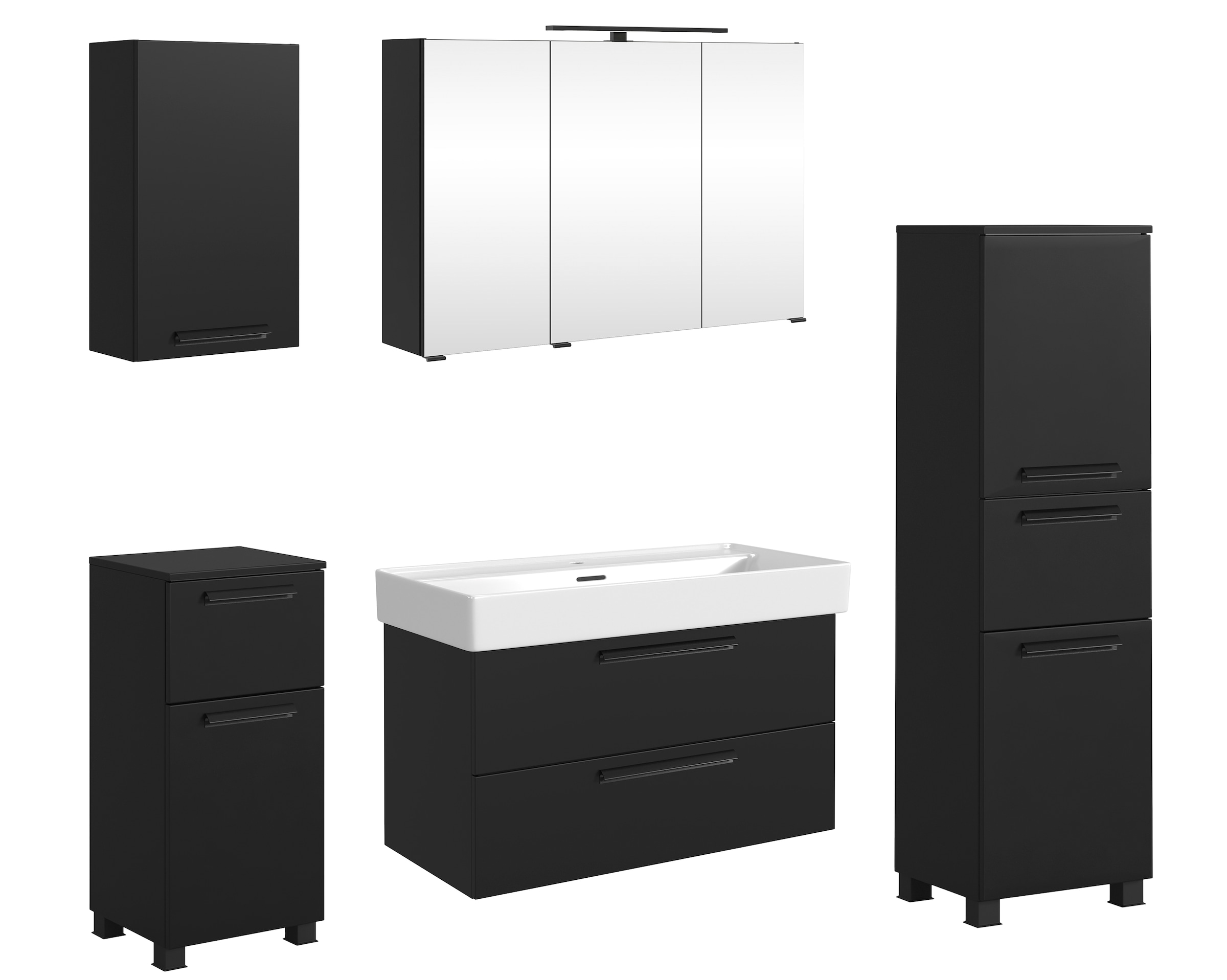 welltime Badmöbel-Set »SALVADA, 5tlg-Set, gedämpfte Scharniere, Softclose, günstig online kaufen