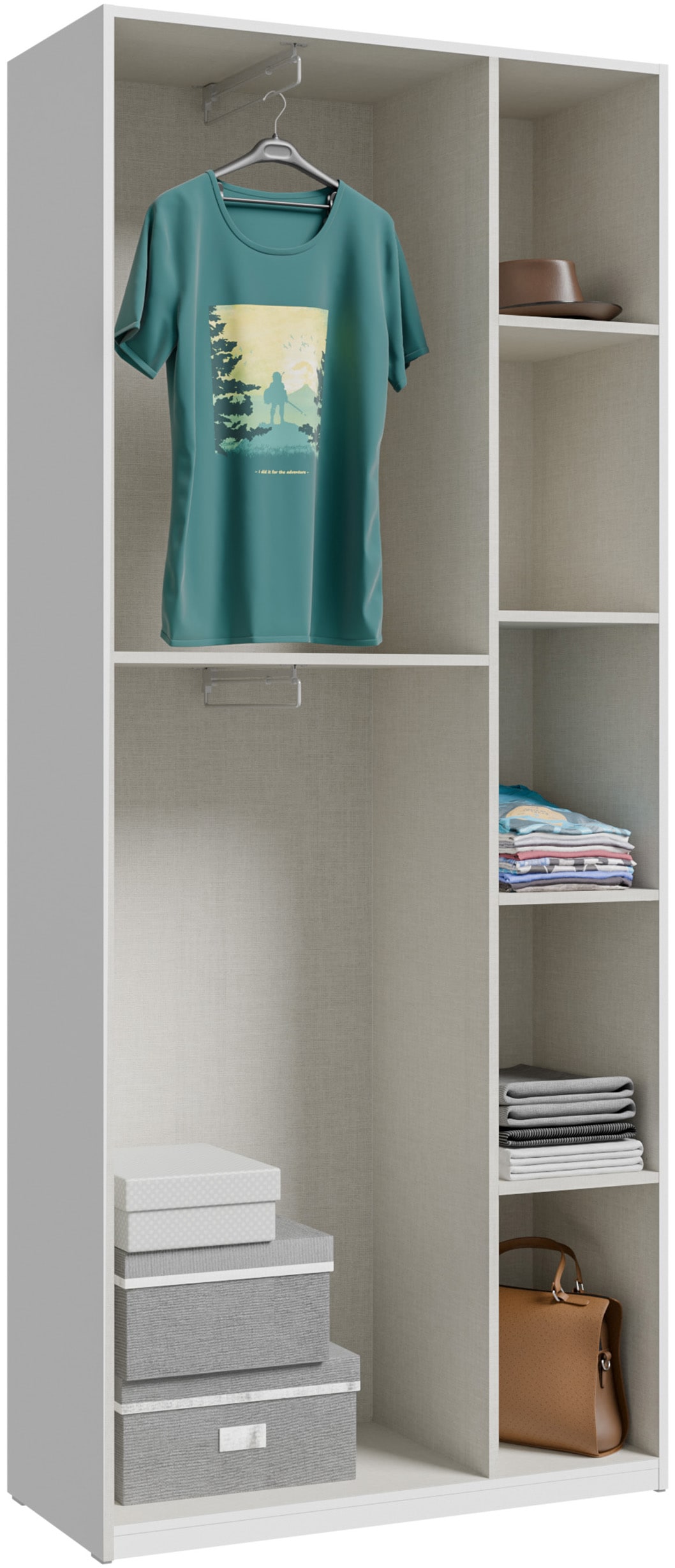 FORTE Drehtürenschrank B/H/T 88,9/210,5/42 cm, stehende Montage