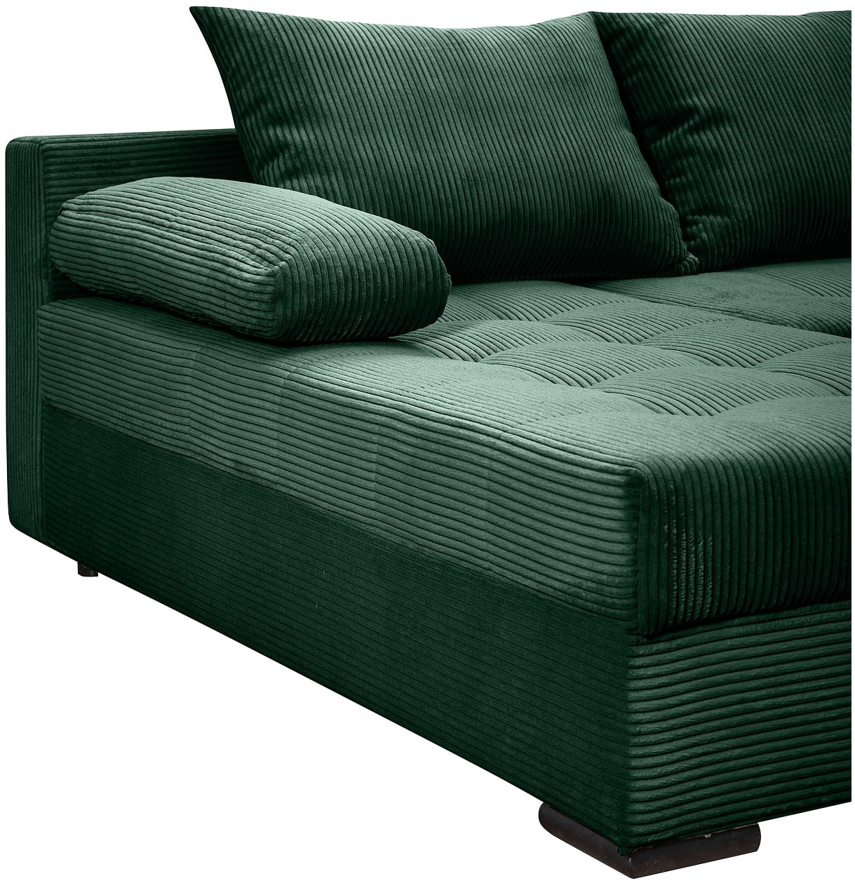COLLECTION AB Wohnlandschaft »Josy, U-Form, Schlafsofa mit Bettkasten«, (Cord-/Mix), flexible Recamiere, Breite: 269cm, inklusive Rückenkissen, Cord