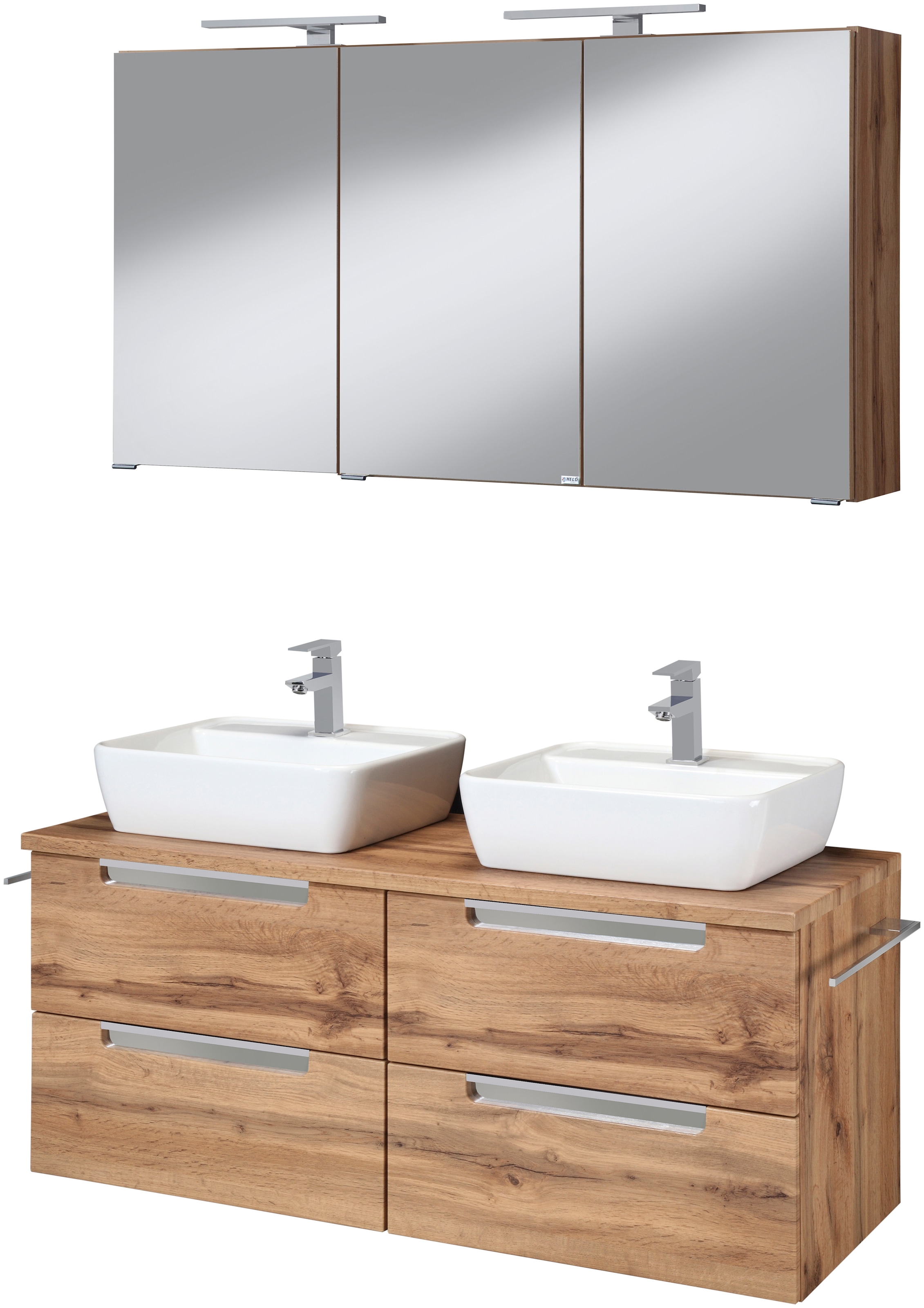welltime Badmöbel-Set »Malibu« Set, 2 Stk. tlg. Breite 120 cm, mit Soft-Clo günstig online kaufen