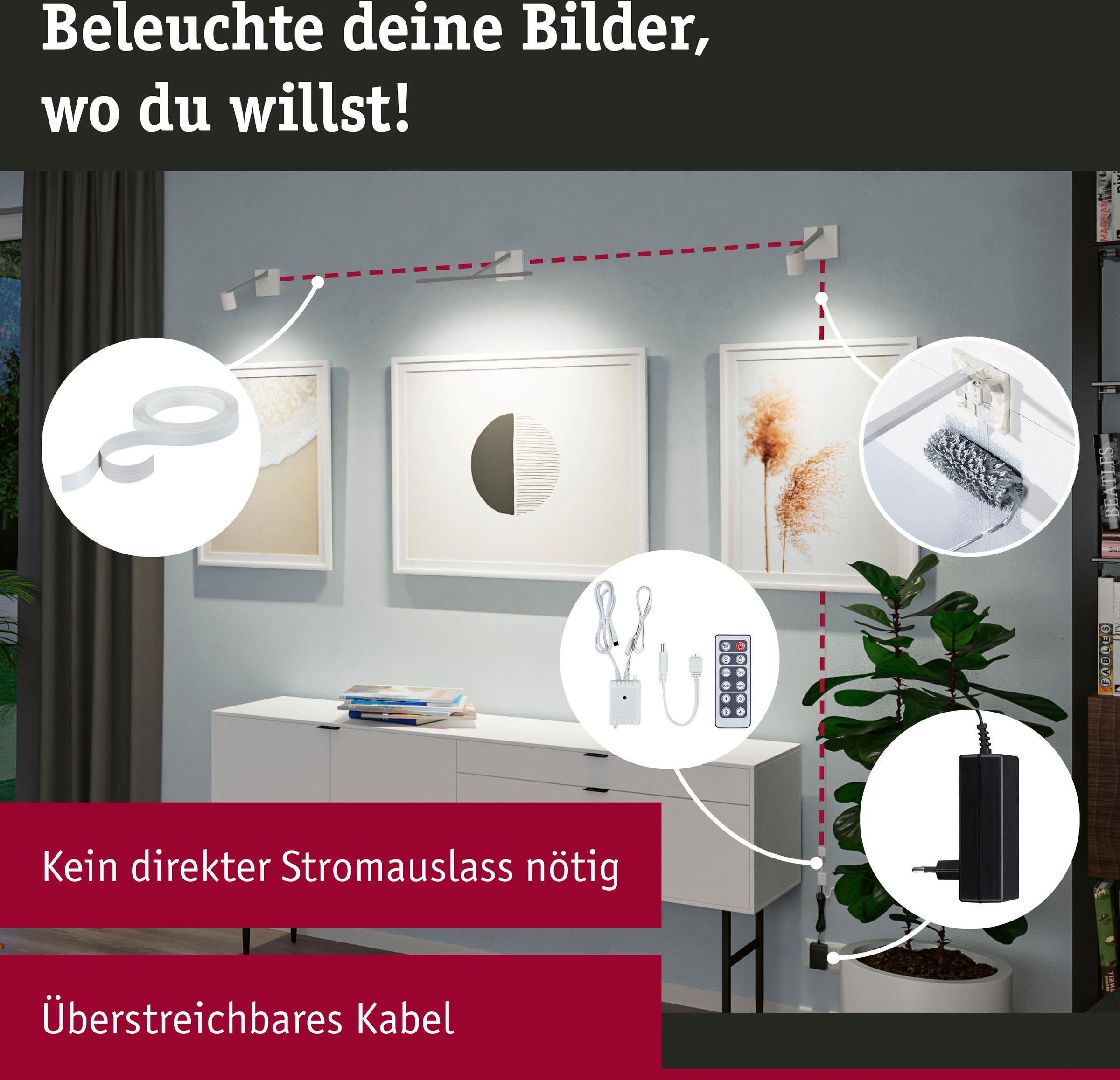 Paulmann LED Bilderleuchte »Adelia«, 1 flammig-flammig, dimmbar online  kaufen | Bilderleuchten