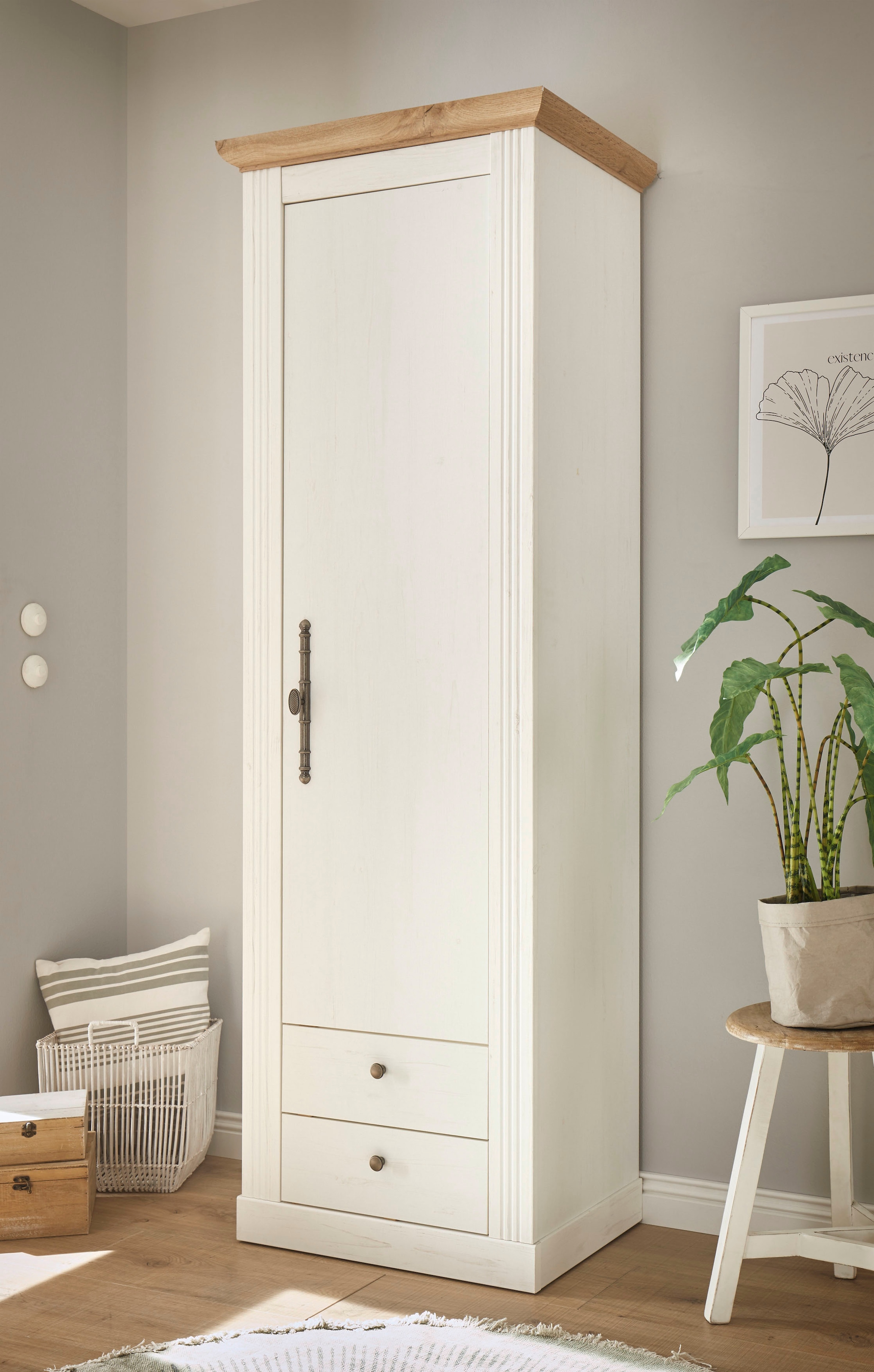 Home affaire Schuhschrank »WESTMINSTER BESTSELLER!«, (Höhe ca. 203 cm), im romantischen Landhausstil