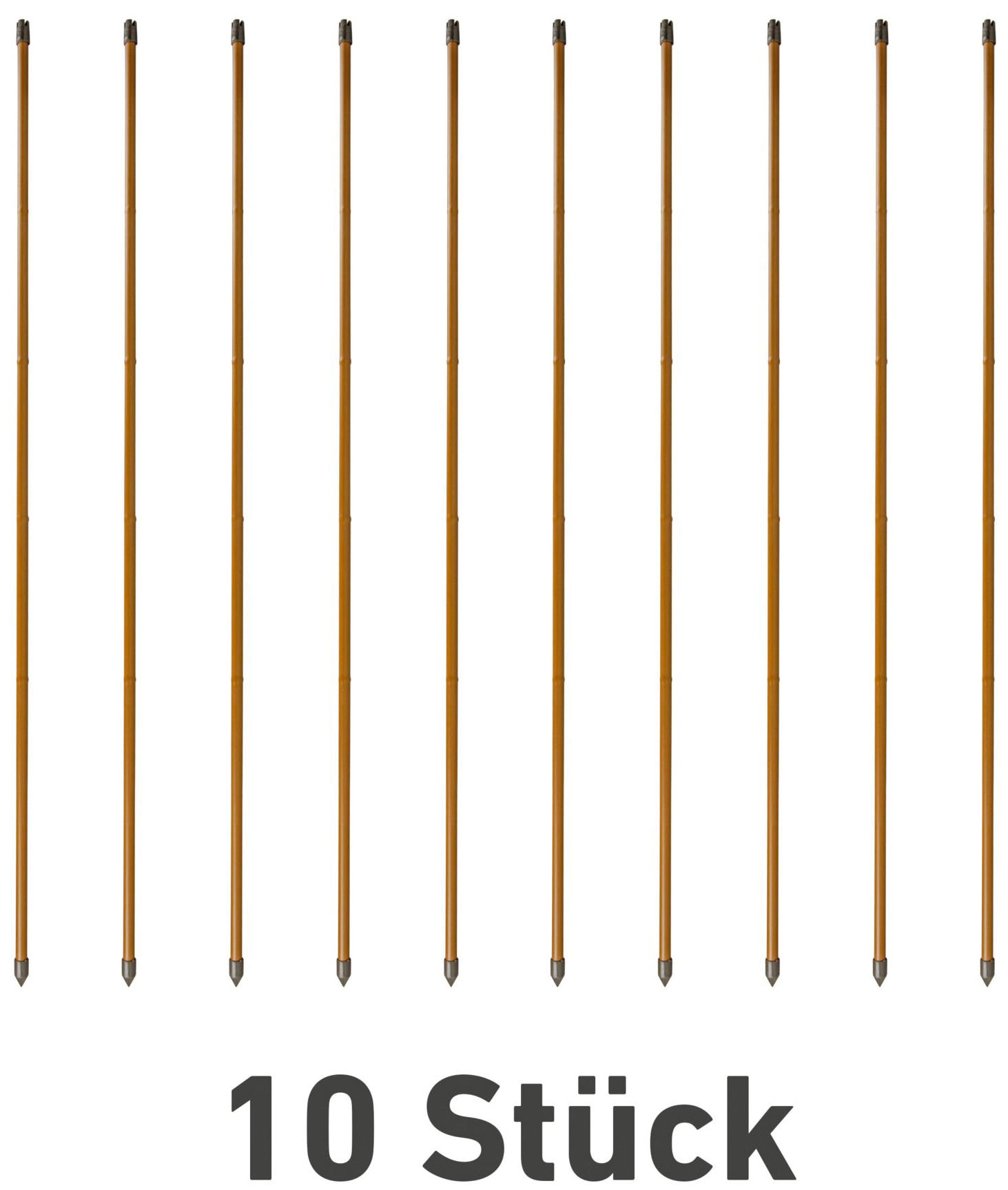 Windhager Rankhilfe, (Set, 10 St.), Stahlpflanzstäbe in Bambusoptik, H: 150 cm