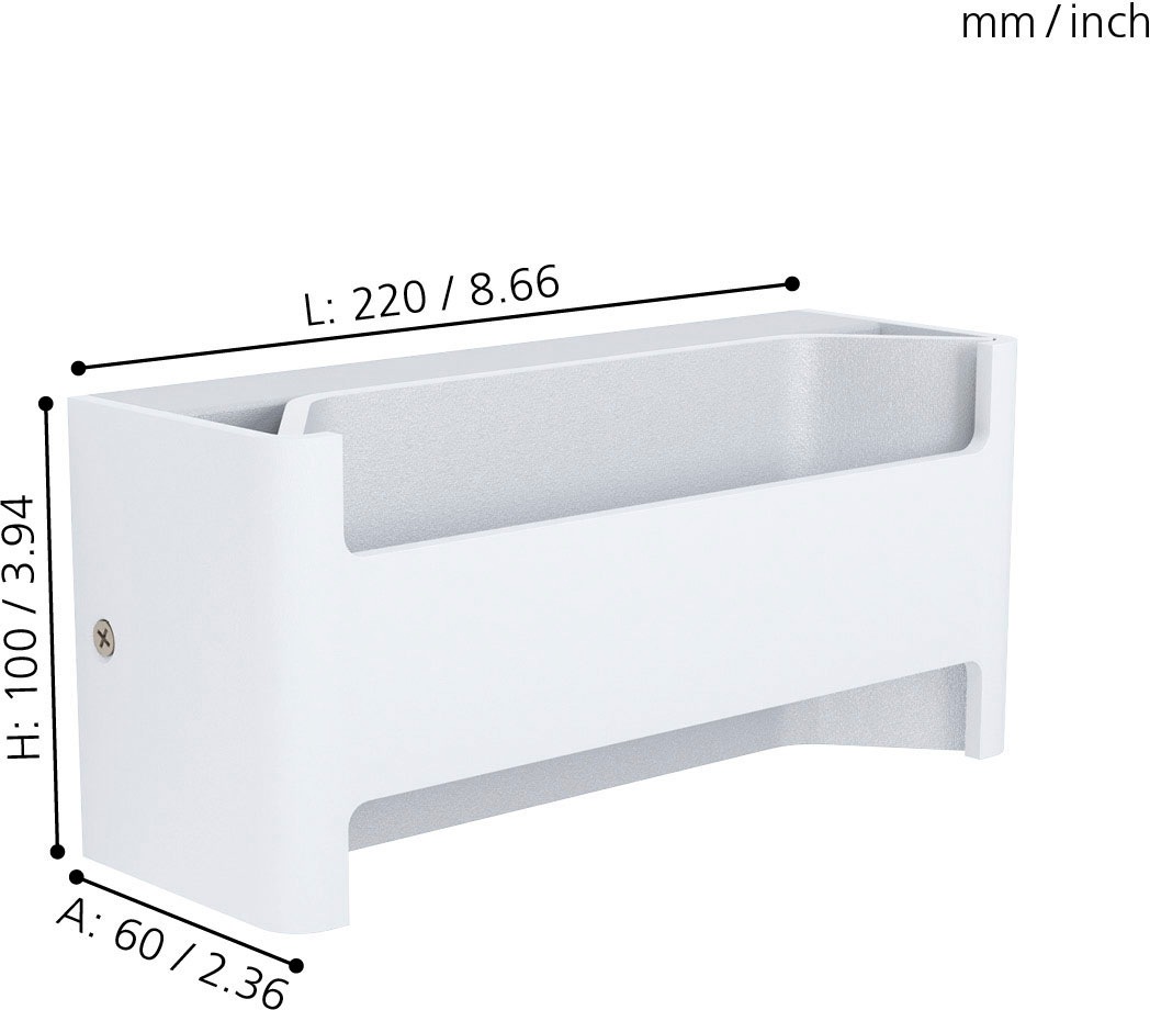 EGLO Wandleuchte »FELONICHE«, 1 flammig, Leuchtmittel LED-Board   LED fest günstig online kaufen