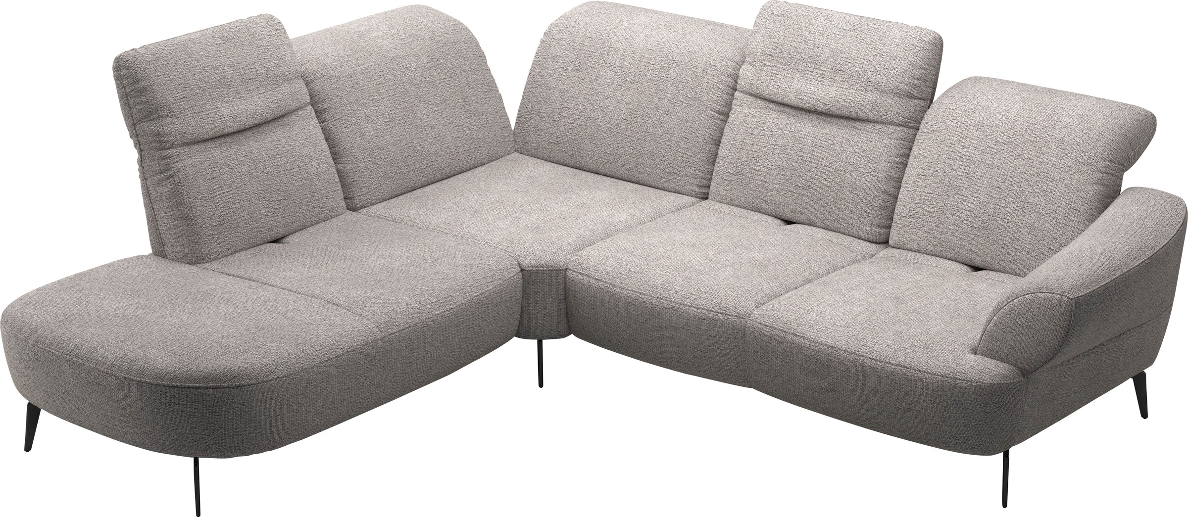 sit&more Ecksofa »Dance, L-Form, inkl. Sitztiefenverstellung«, inkl. Click&Seat, optional mit Kopfteilverstellung