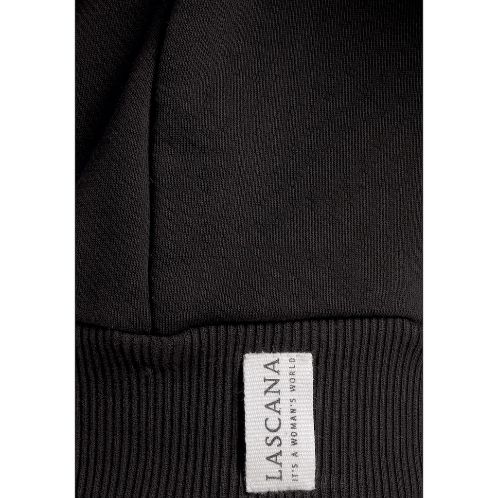 LASCANA Sweatshirt »-Loungeshirt«, aus organischer Baumwolle, Loungeanzug