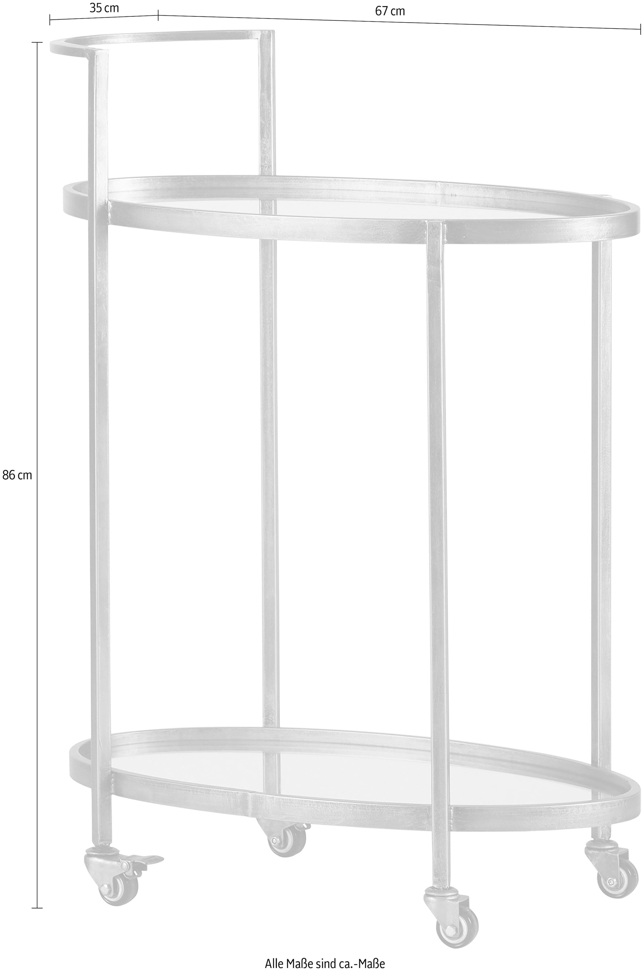 WOOOD Bartisch »Push Trolley«, auf Rädern, Höhe 86 cm