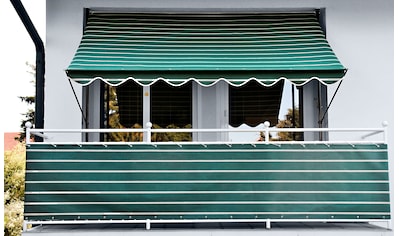 Angerer Freizeitmöbel Balkonsichtschutz, Meterware, grün/weiß, H: 75 cm kaufen