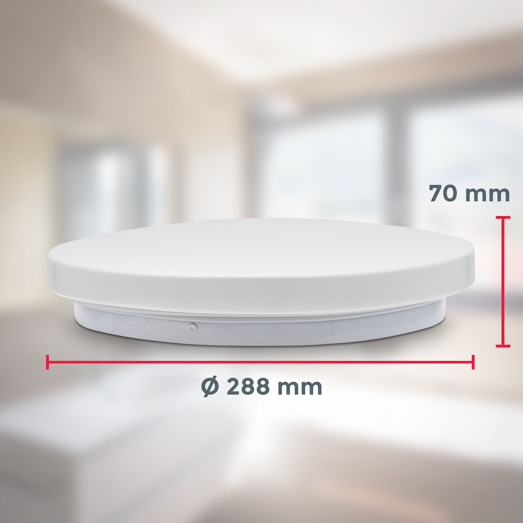 B.K.Licht LED Deckenleuchte »CCT-LED Bad-Deckenlampe, Badleuchte mit Fernbedienung«, 1 flammig, Leuchtmittel LED-Modul | LED fest integriert, IP44, Ø28,8cm, Dimmbar, Farbtemperatursteuerung (3000K-6500K) 12W