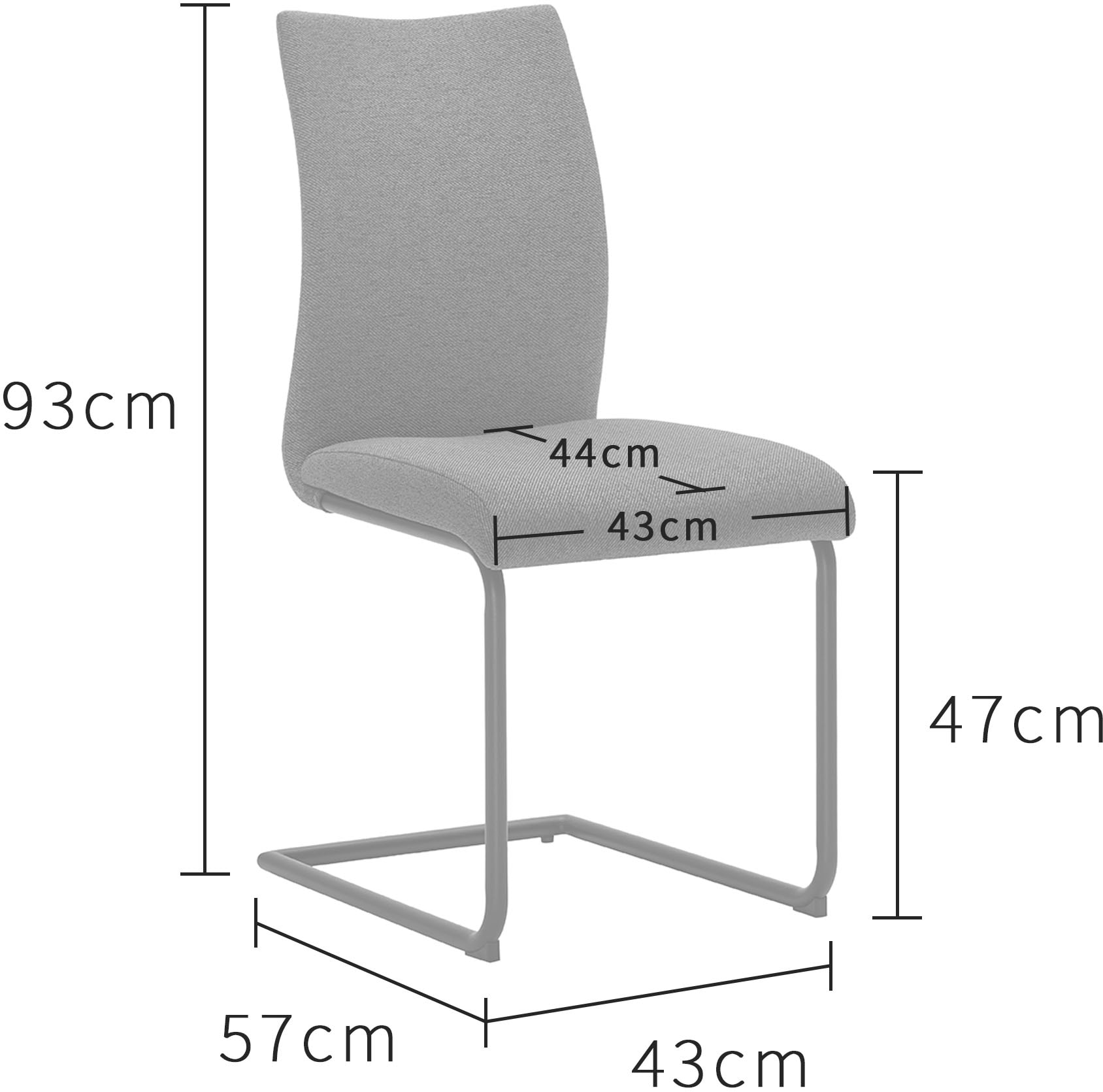 OTTO home Essgruppe »Stevian« Set, Ausziehbarer Esstisch + Bank + 2 Stühle, 4 Stk. tlg. Holz, Strukturstoffbezug, Freischwingerstühle, gesteppten Bänken