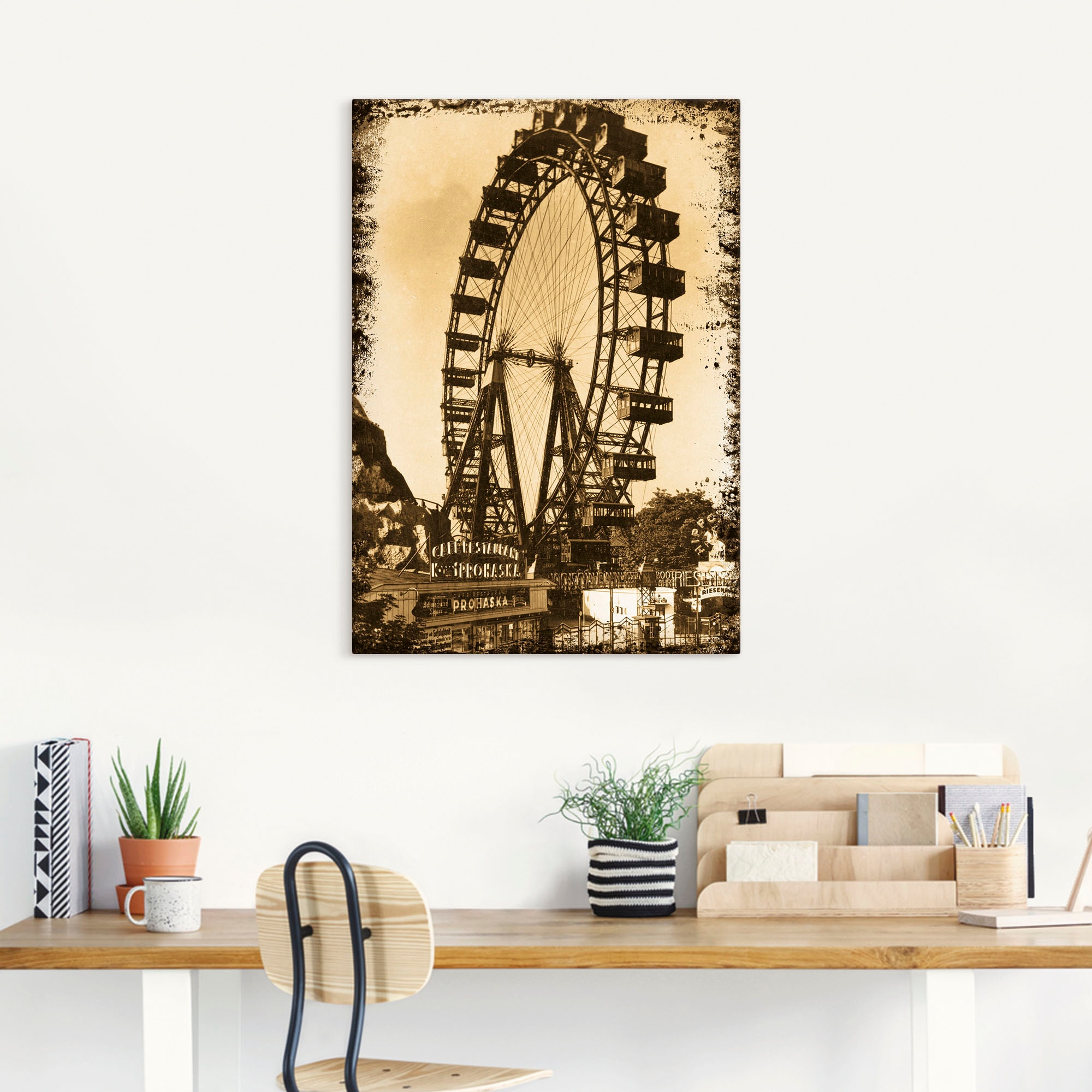 Artland Wandbild »Wien - Prater«, Gebäude, (1 St.), als Leinwandbild, Poste günstig online kaufen