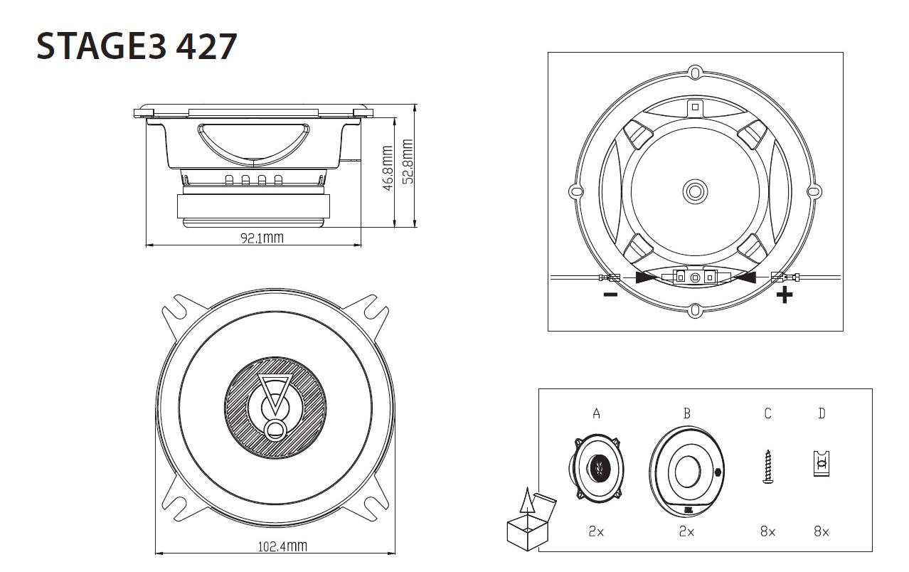 JBL Auto-Lautsprecher »Stage3 4« ( )