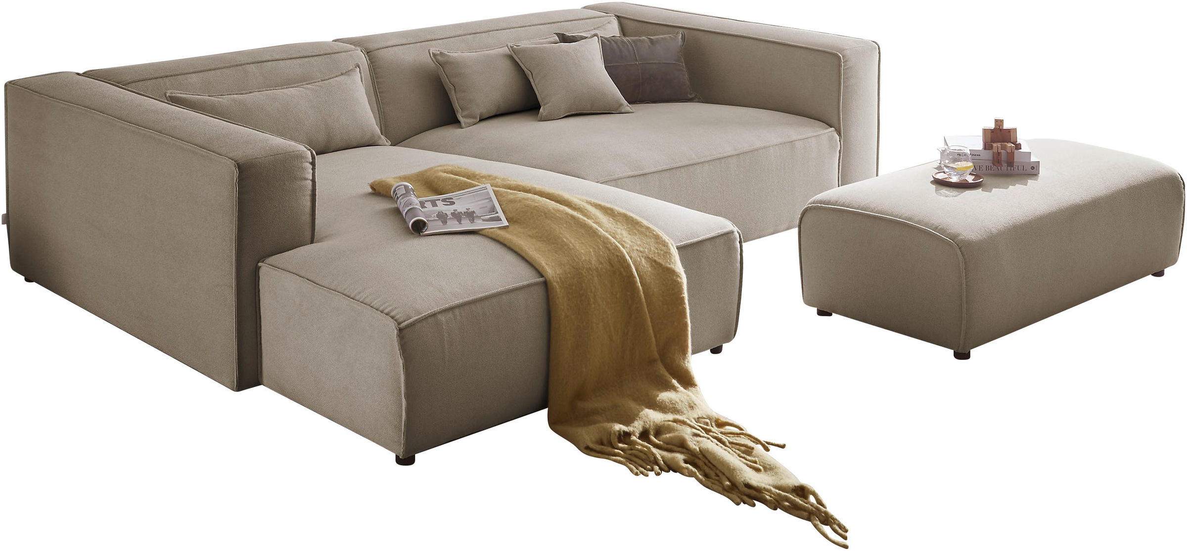 LeGer Home by Lena Gercke Polsterecke »PIARA XXL, L-Form, Schlaffunktion, C günstig online kaufen