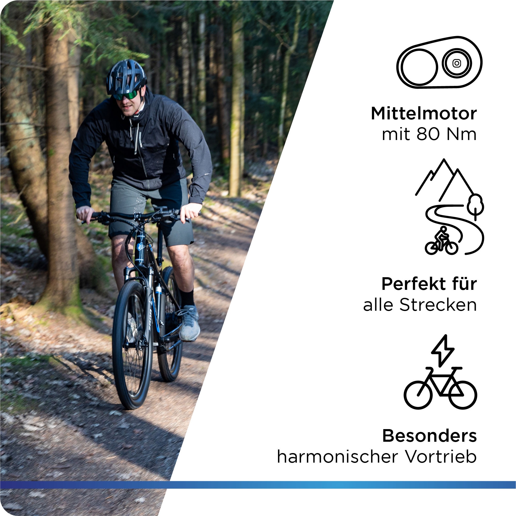 Zündapp E-Bike »X700«, 9 Gang, SunRace, LD RD-M91, Mittelmotor 250 W, Pedelec, Elektrofahrrad für Damen u. Herren, MTB