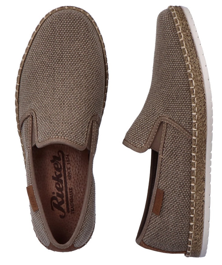 Rieker Espadrille, Slipper, Strandschuh, Sommerschuh mit Stretcheinsätzen