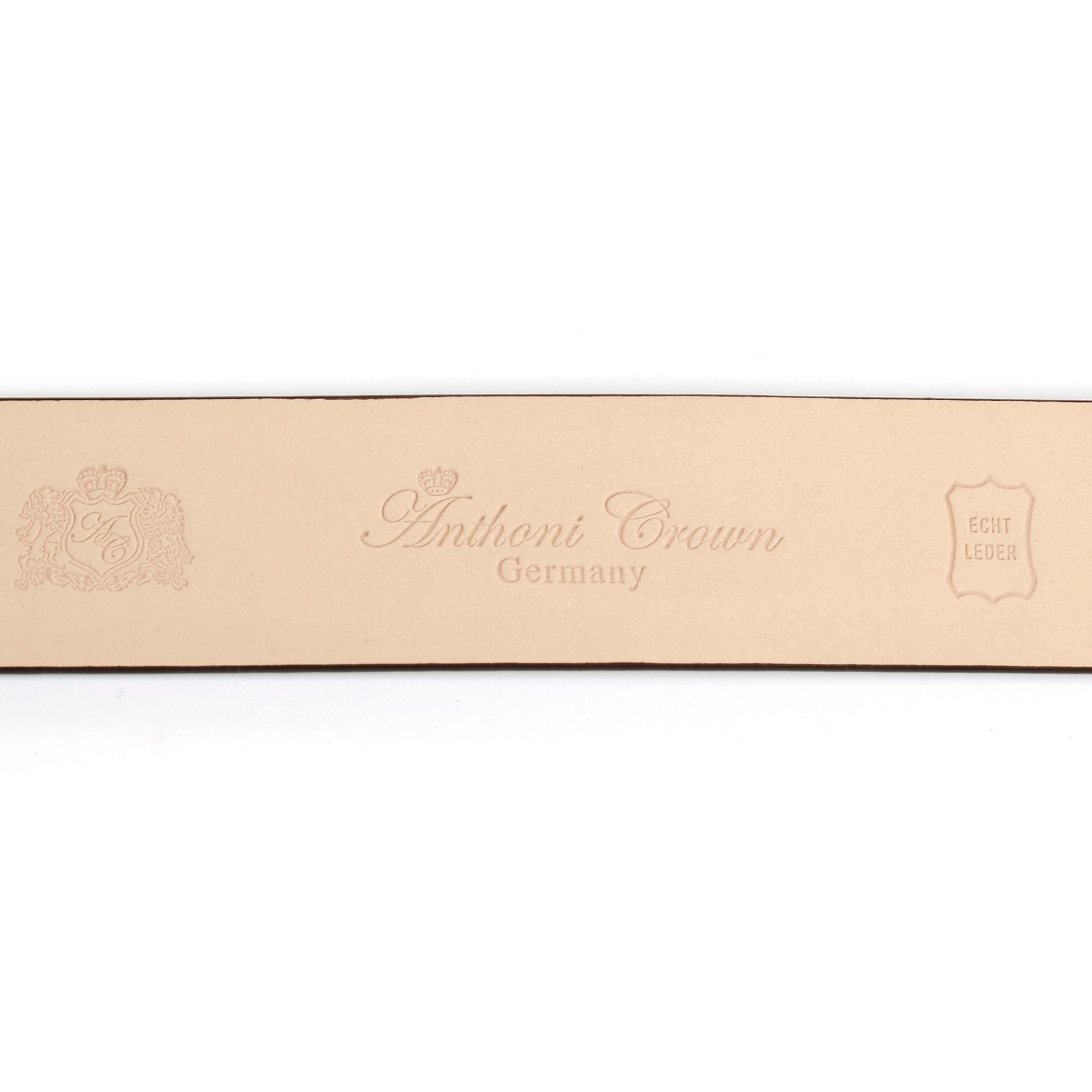 Anthoni Crown Ledergürtel, Elegante Schließe mit Oberfläche aus Hartglas