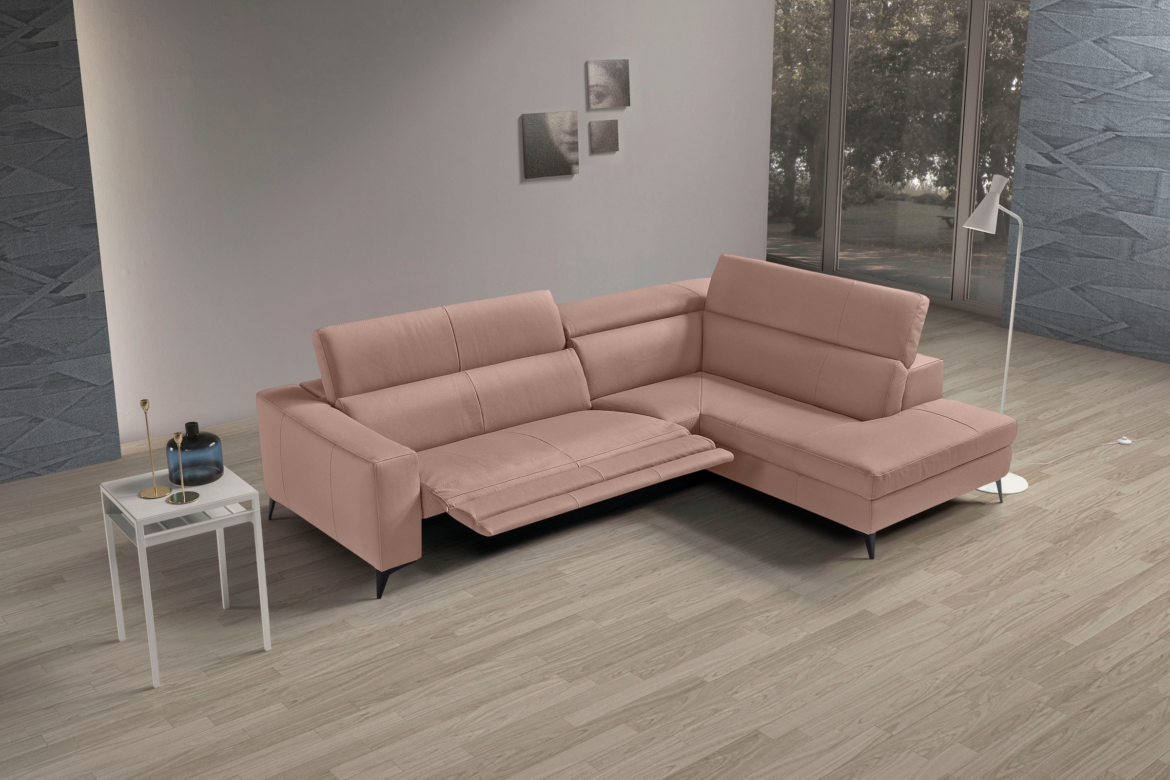 Egoitaliano Ecksofa »Edith, Designsofa mit hohem Sitzkomfort, L-Form«, inkl günstig online kaufen