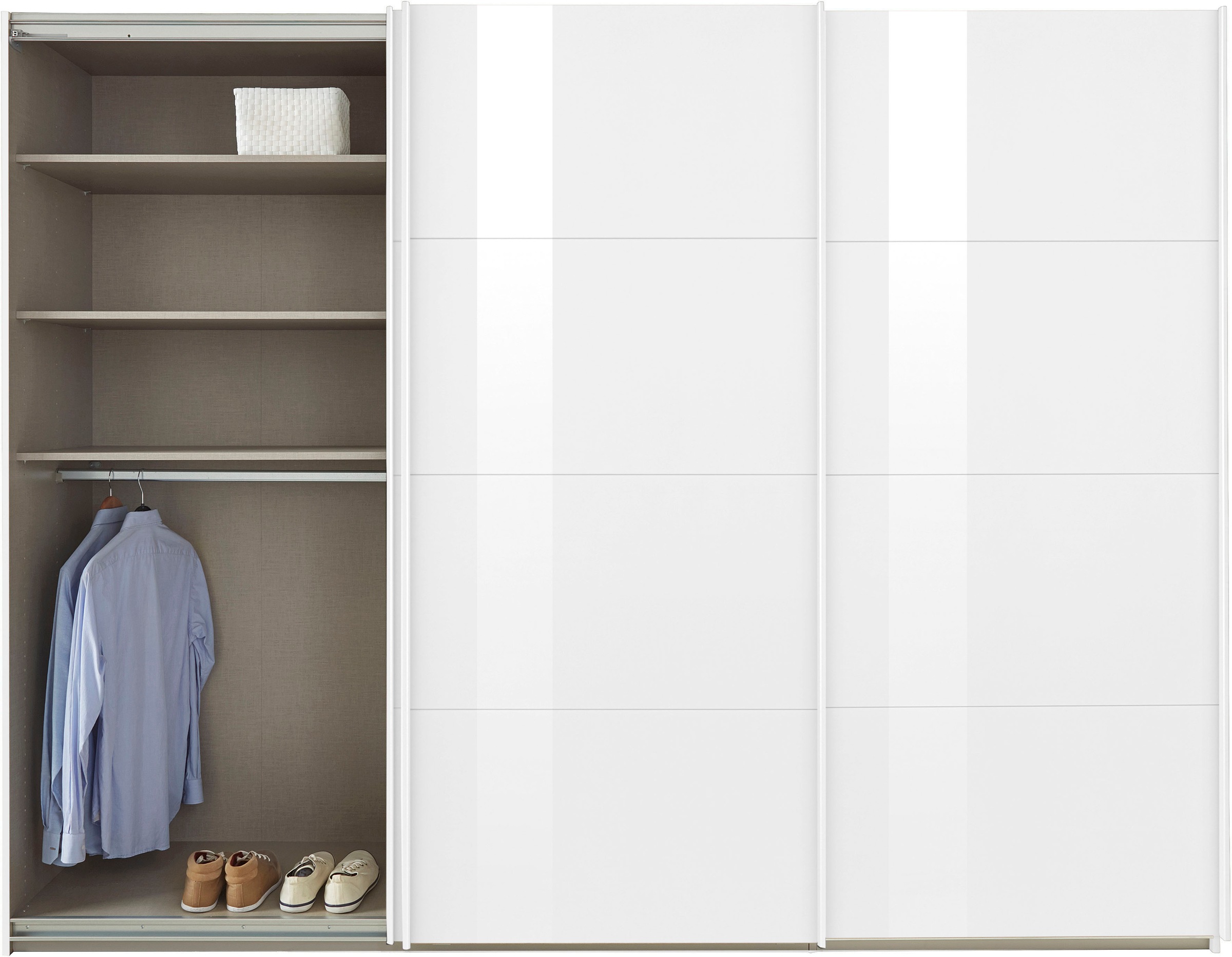 rauch Schwebetürenschrank »Kleiderschrank Schrank Garderobe TOPSELLER OTELI inkl. Inneneinteilung«, mit 3 Innenschubladen sowie zusätzlichen Einlegeböden MADE IN GERMANY