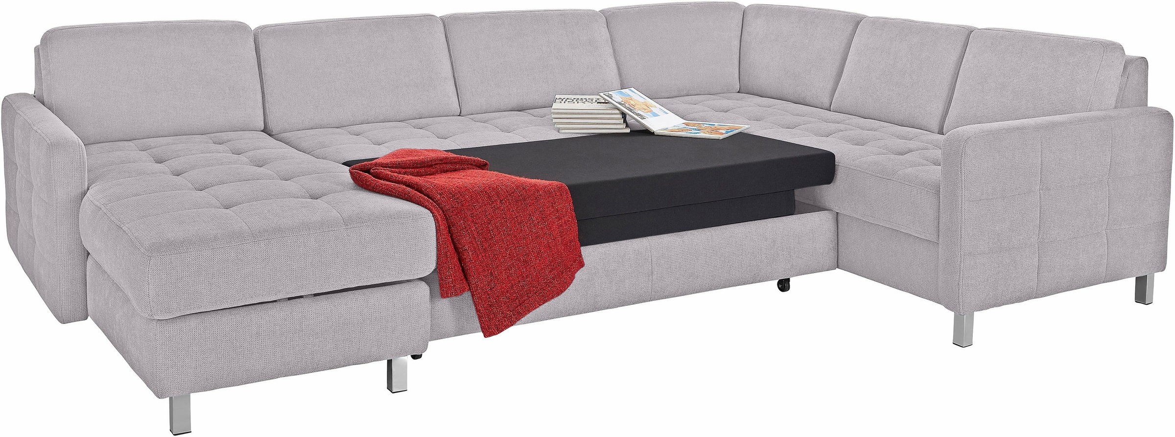 sit&more Wohnlandschaft Pablo U-Form, wahlweise mit Bettfunktion und Bettkasten