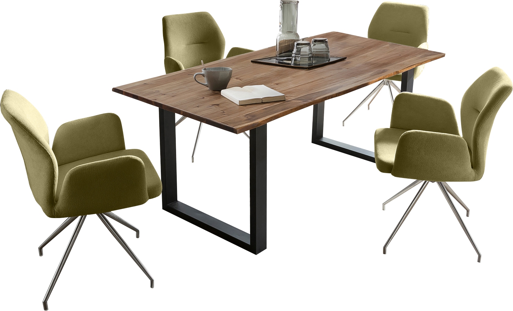 SalesFever Essgruppe, (Set, 5 tlg.), Tischplatte behandelt mit OSMO Hartwachs-Öl in seidenmattem Finish