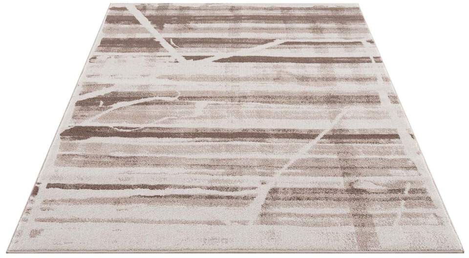 Carpet City Teppich »Moda«, rechteckig, 11 mm Höhe, Kurzflor, Streifen-Muster, Weicher Flor