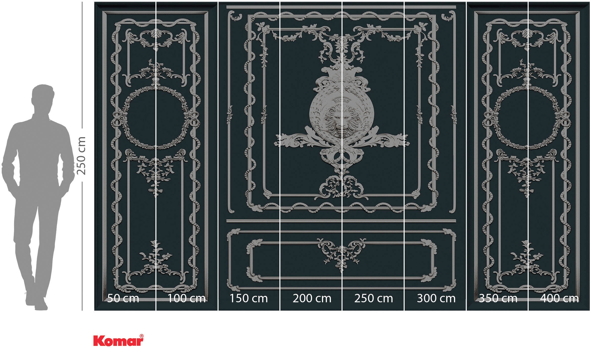 Komar Vliestapete »Digitaldruck Vlies -  Classy Castle - Größe 400 x 250 cm« bedruckt glatt Wohnzimmer, Schlafzimmer