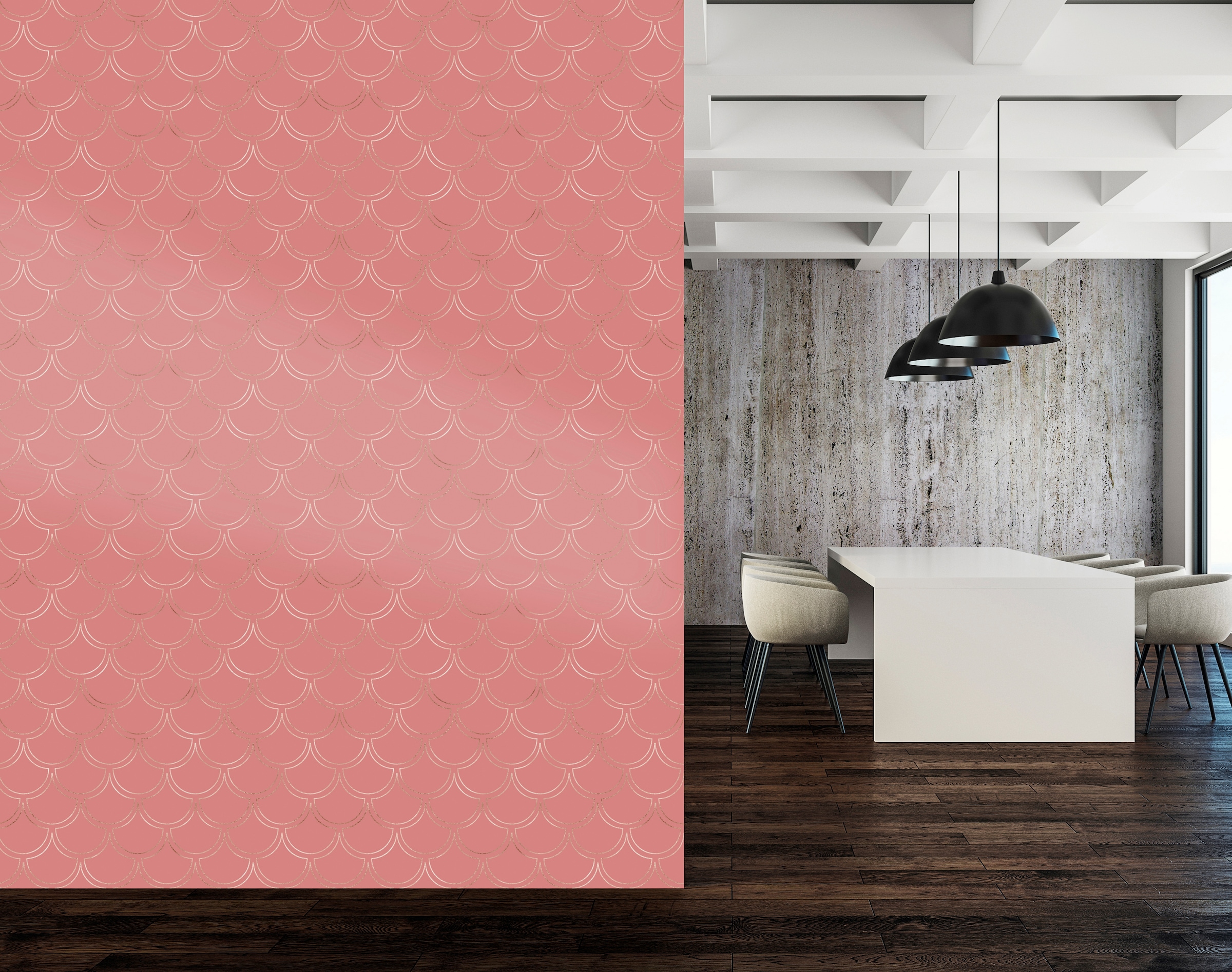 queence Vinyltapete »Aaren«, Farbverlauf-bedruckt-abstrakt, 90x250cm, selbstklebend, kinderleichte Anbringung, Sticker