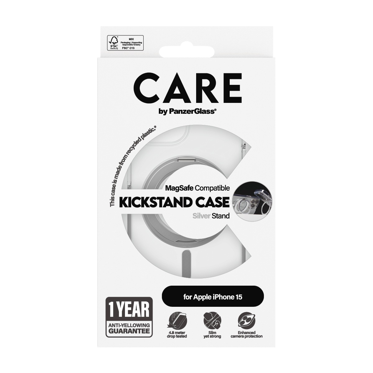 Handyhülle »Kickstand Case mit MagSafe für Apple iPhone 15«, Backcover, Schutzhülle, Handyschutzhülle, Case, Schutzcase, stoßfest