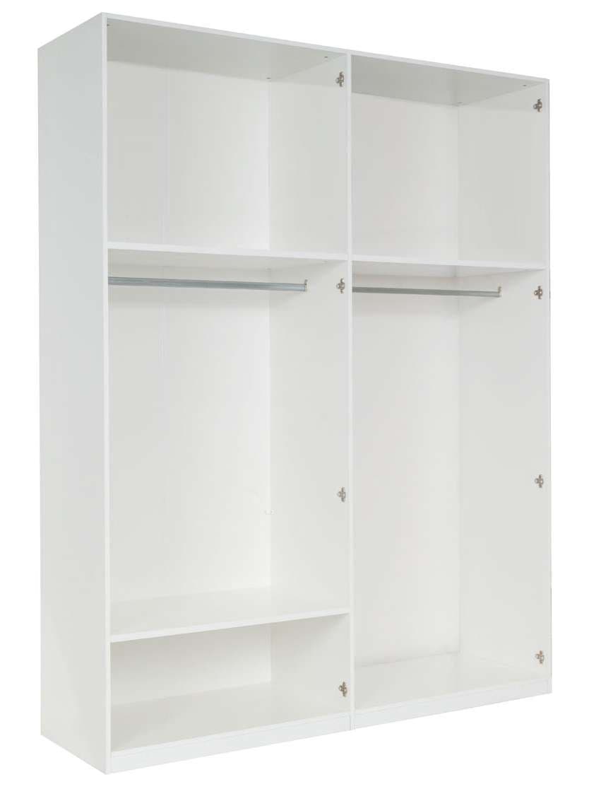INOSIGN Kleiderschrank »Kleiderschrank Malissa mit Regalen und Kleiderstangen«, Garderobe mit 4 Hochglanz-Drehtüren, BxTxH 181x59x237 cm