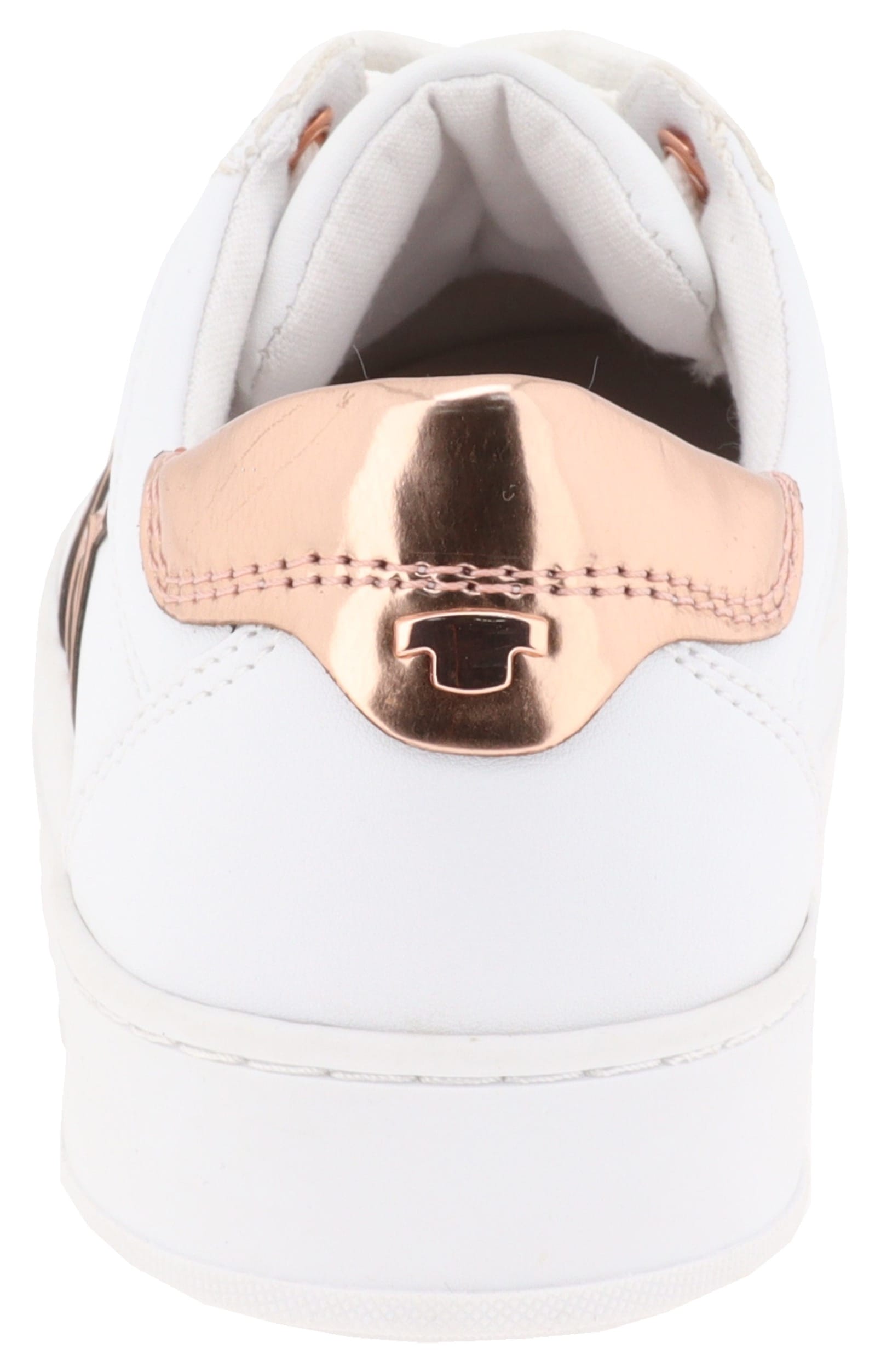 TOM TAILOR Plateausneaker, Kontrastbesatz in Metallicoptik, Freizeitschuh, Halbschuh, Schnürschuh