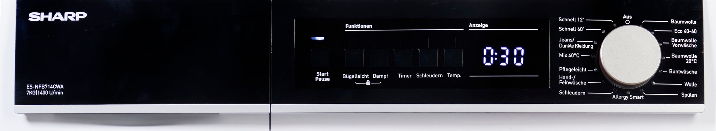 Sharp Waschmaschine »ES-NFB714CWA-DE«, 7 kg, 1400 U/min