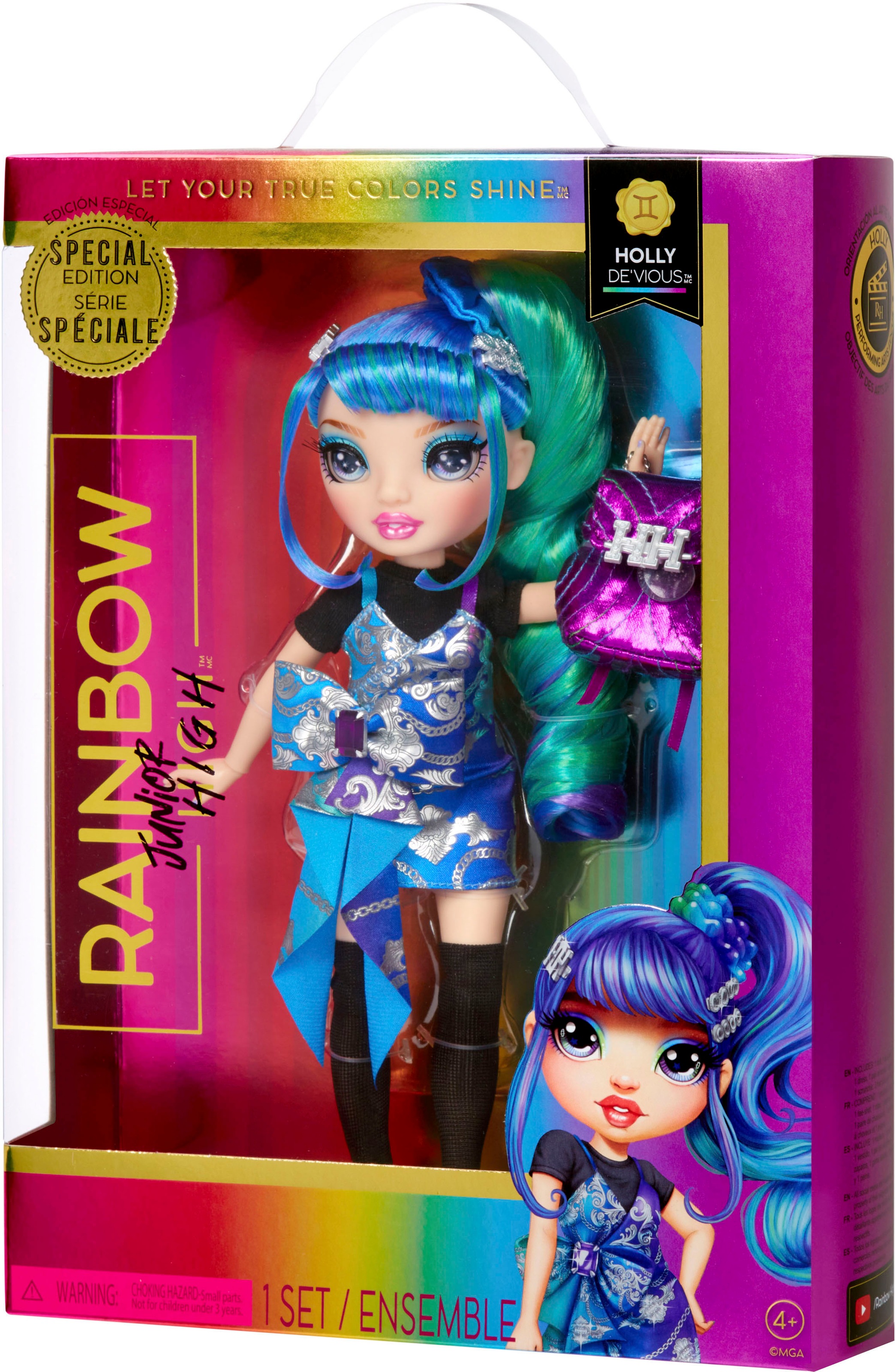RAINBOW HIGH Anziehpuppe »Junior High Special Edition - Holly De'Vious (Blue)«